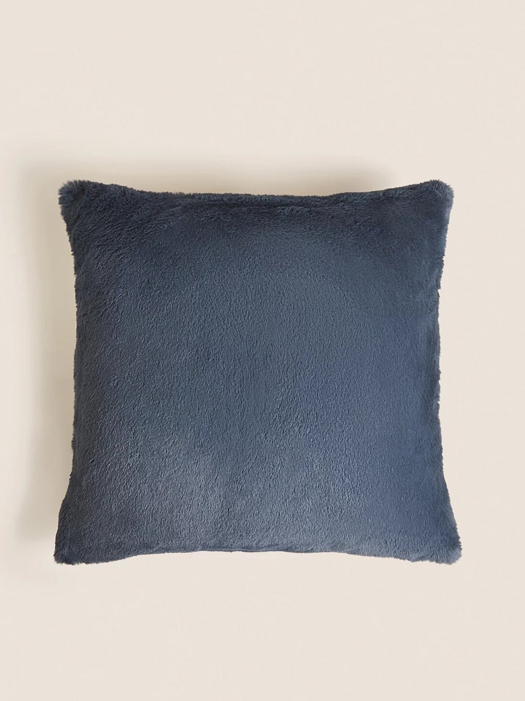 

Marks & Spencer Navy Blue Supersoft Faux Fur Square Cushion