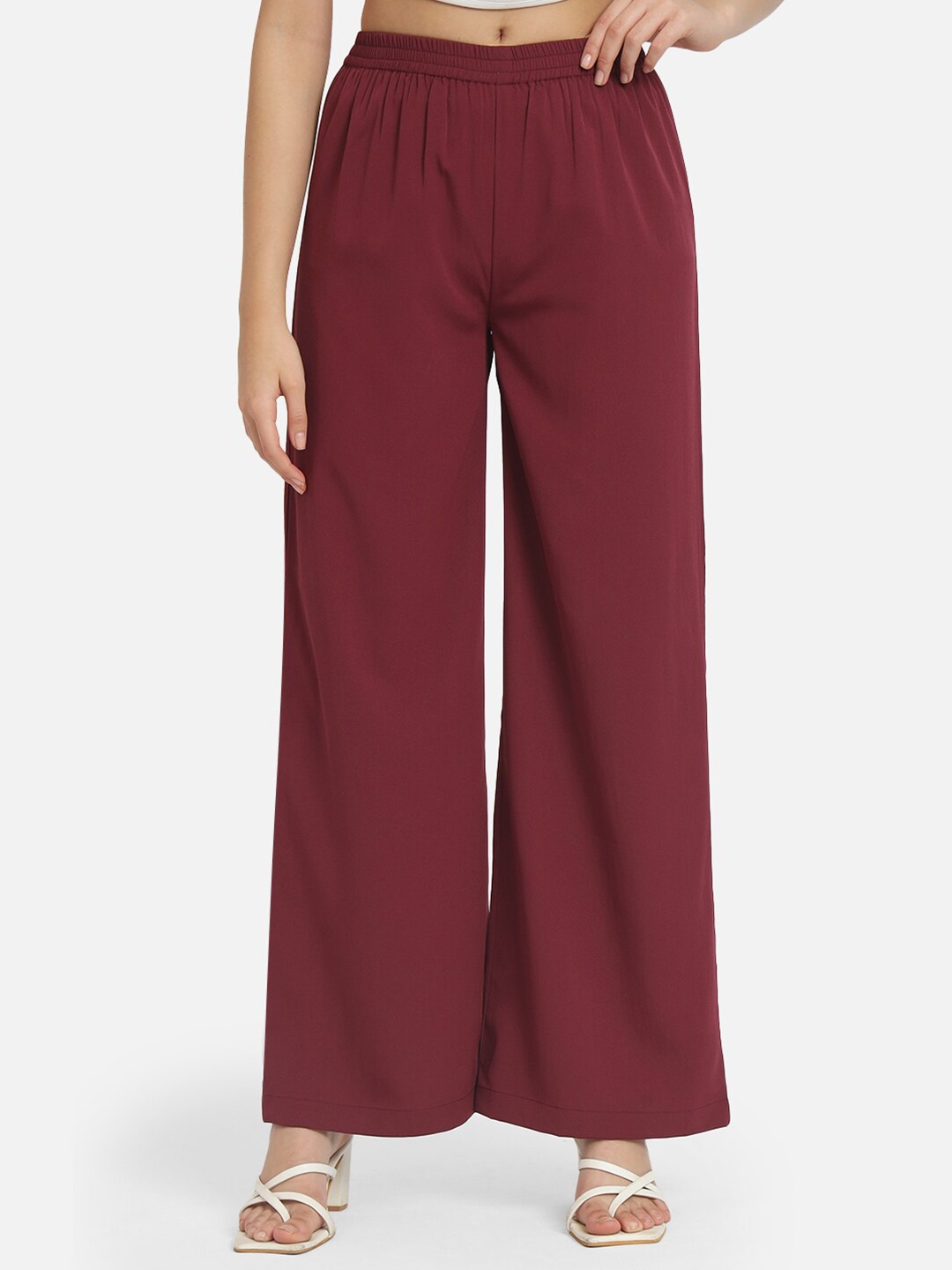 

BAESD Women Wide Leg Palazzos, Maroon