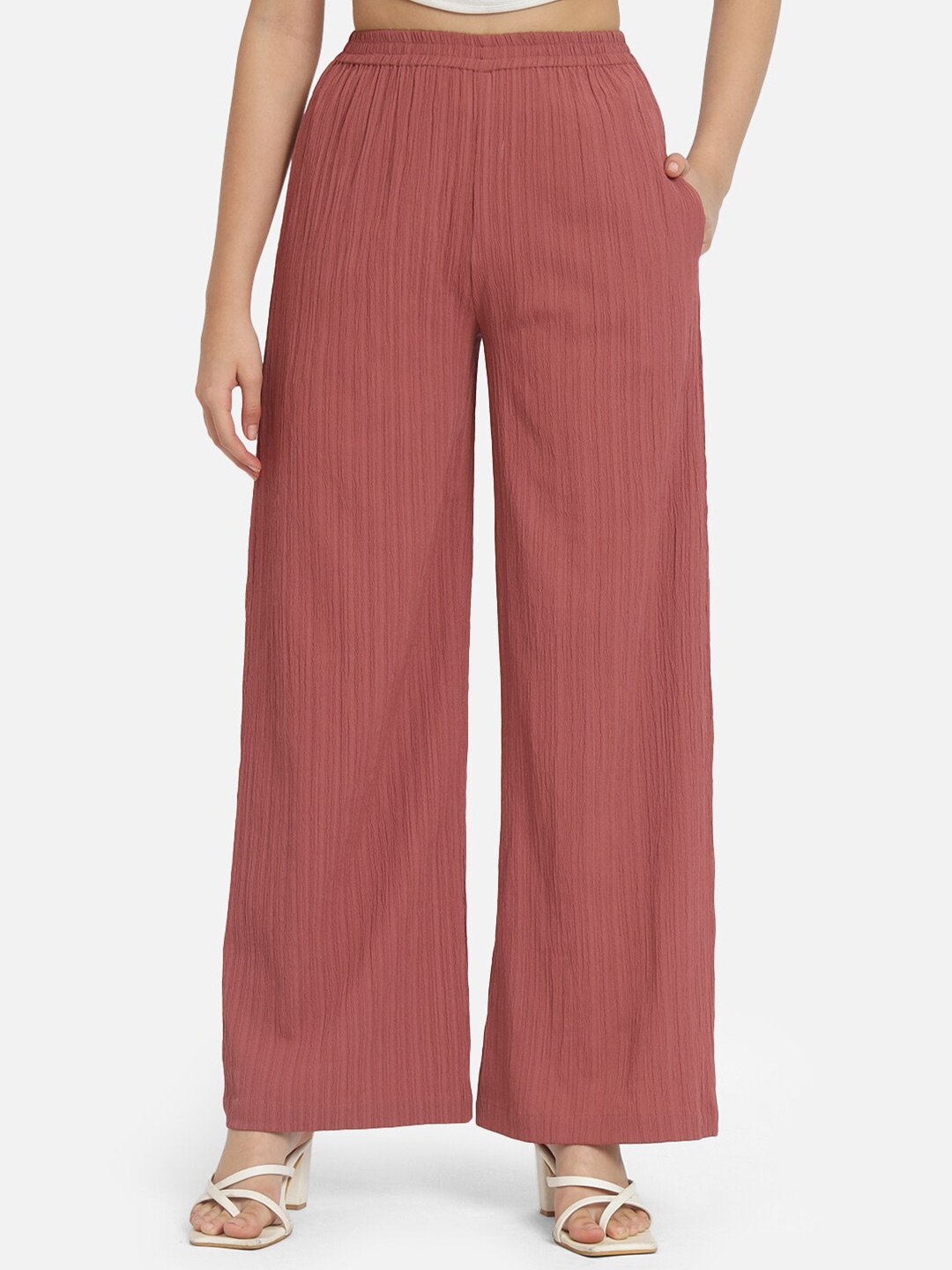 

BAESD Women Wide Leg Palazzos, Rust