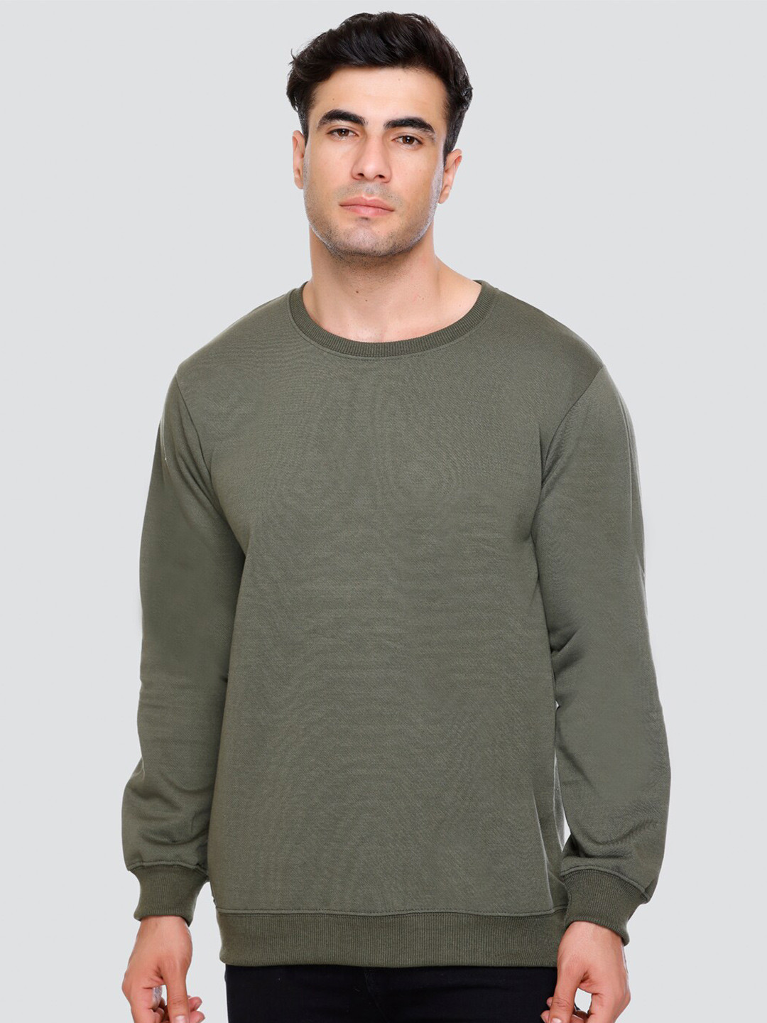 

Concede Round Neck Fleece Pullover, Green