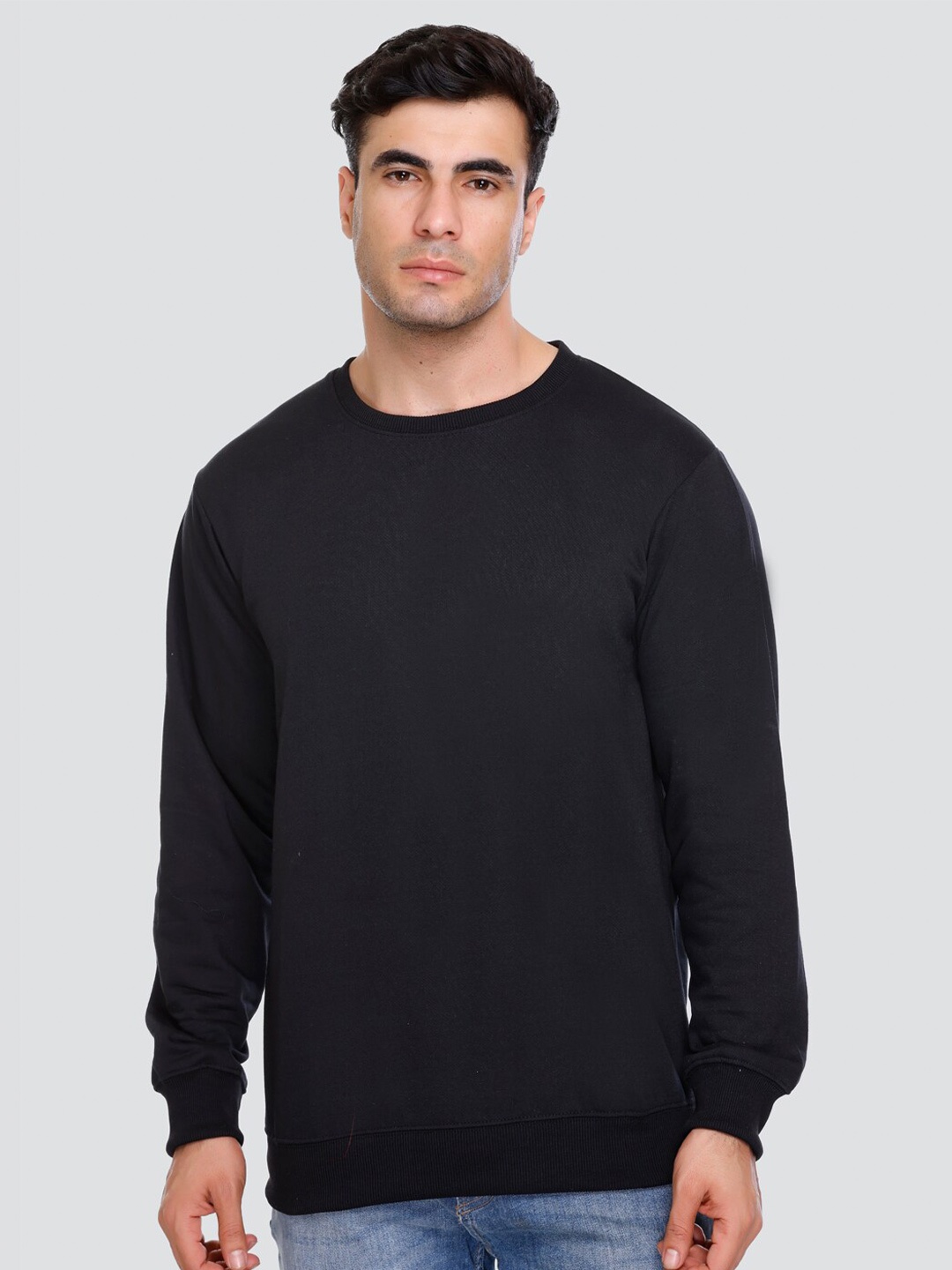 

Concede Round Neck Fleece Pullover, Black