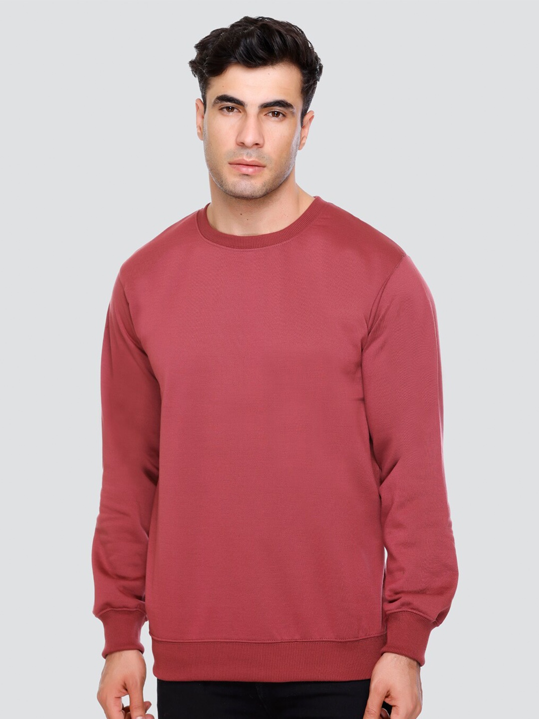 

Concede Round Neck Fleece Pullover, Pink
