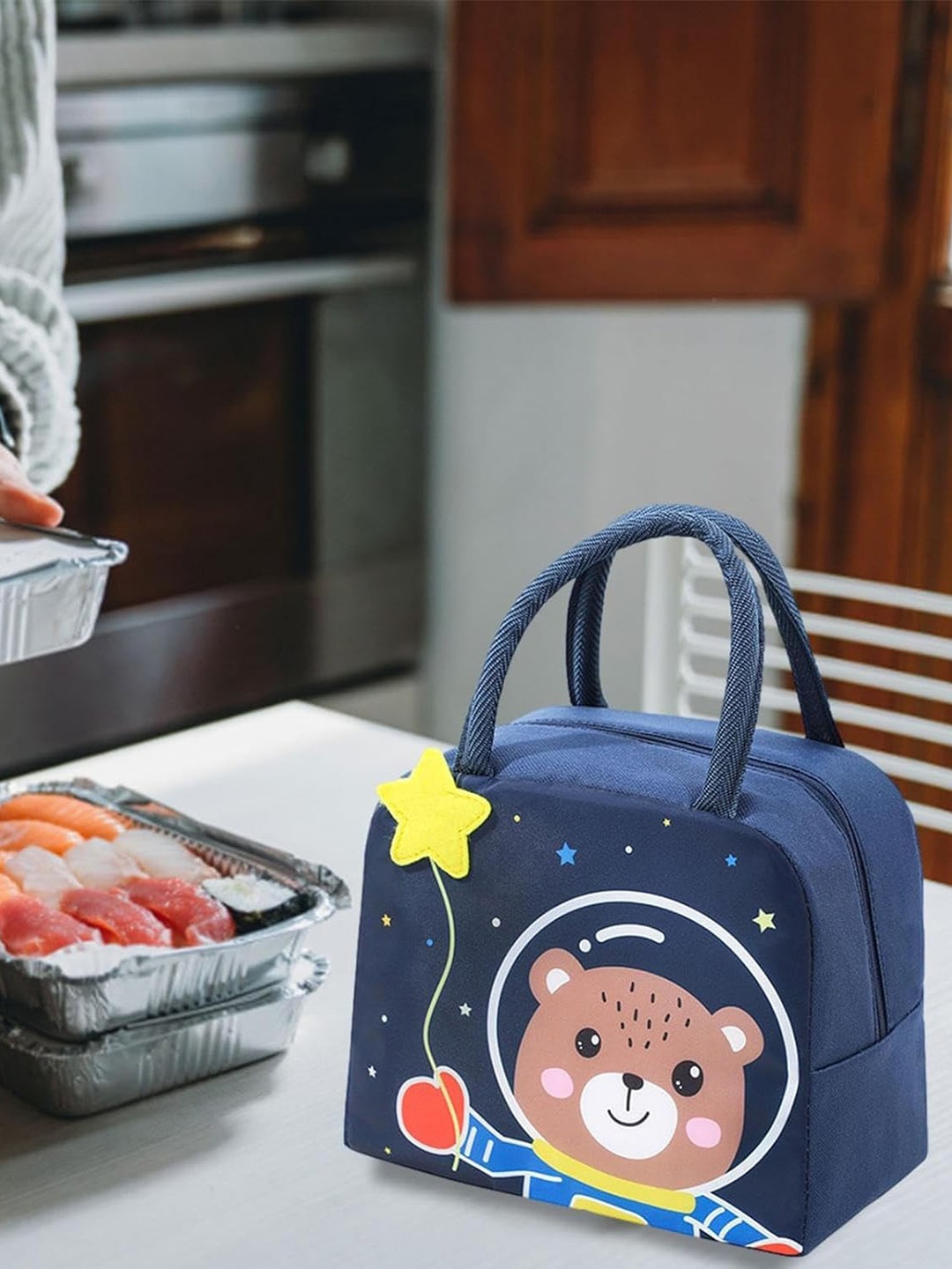 

HOUSE OF QUIRK Insulated Reusable Lunch Bag, Blue