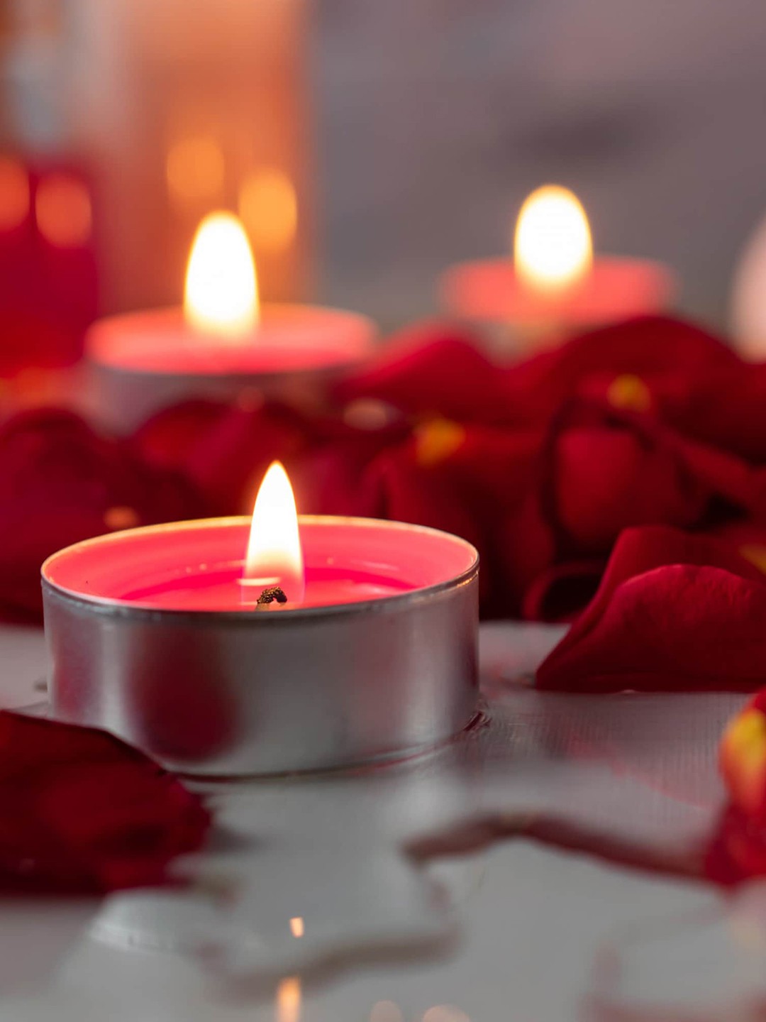 

HOSLEY Red 30 Pieces Rose Fragrance Tea Light Candles