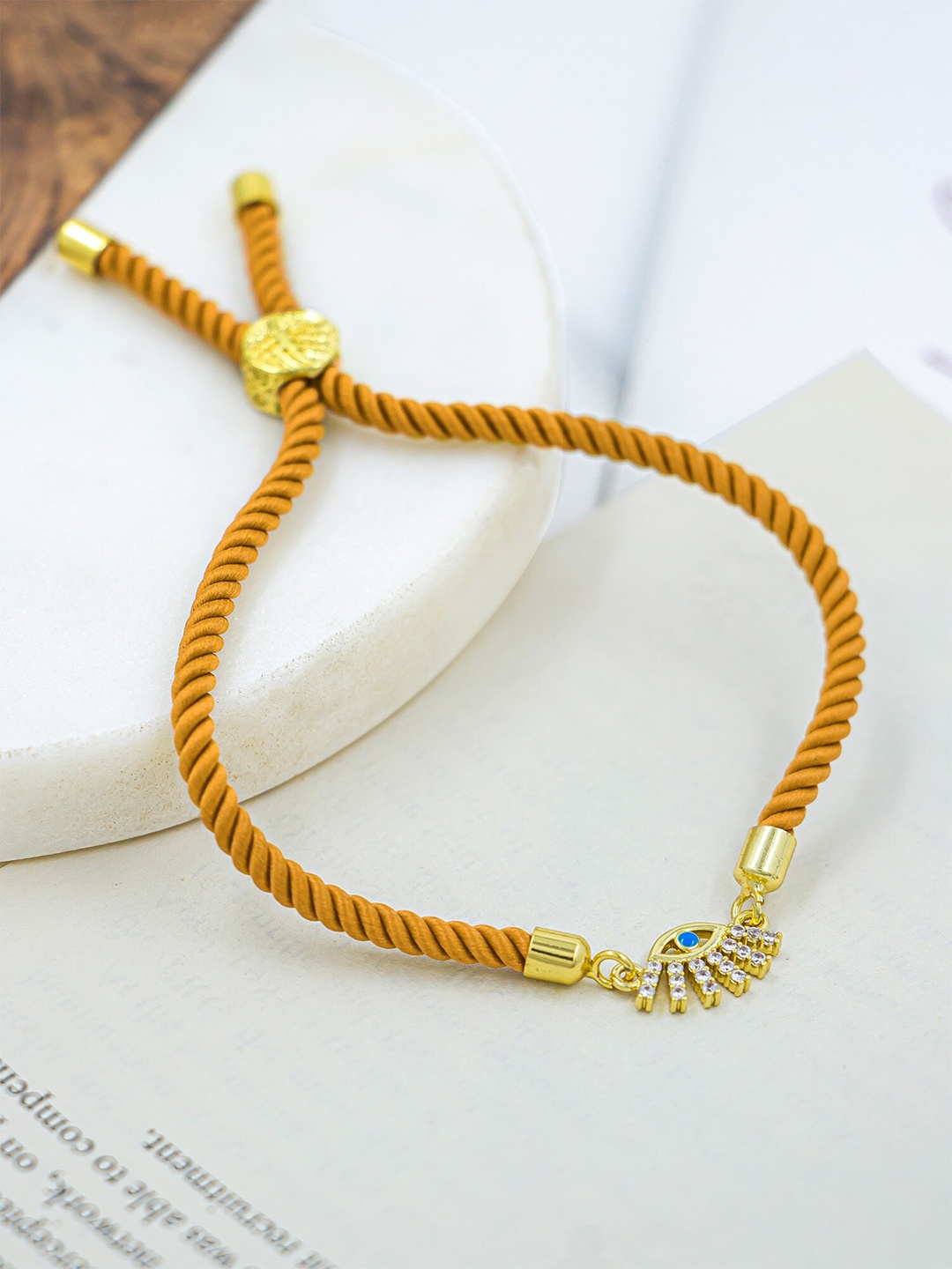 

Bellofox Women Gold-Toned Evil Eye Link Wraparound Bracelet