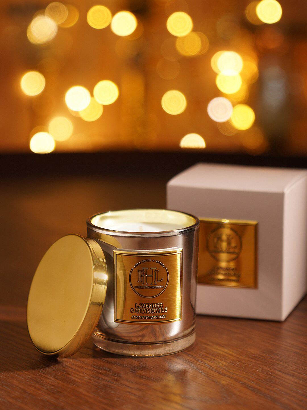 

Pure Home and Living Silver Toned Lavender & Chamomile Fragrance Jar Candle With Lid