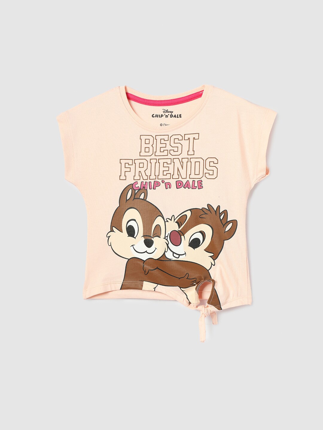 

max Boys Chip 'n Dale Printed Casual Pure Cotton T-shirt, Peach