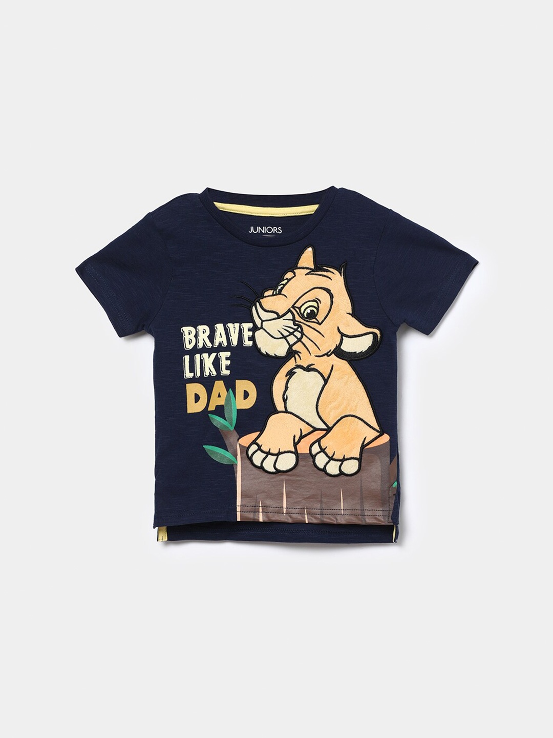 

Juniors by Lifestyle Boys Graphic Printed Applique Regular Fit Cotton T-shirt, Navy blue