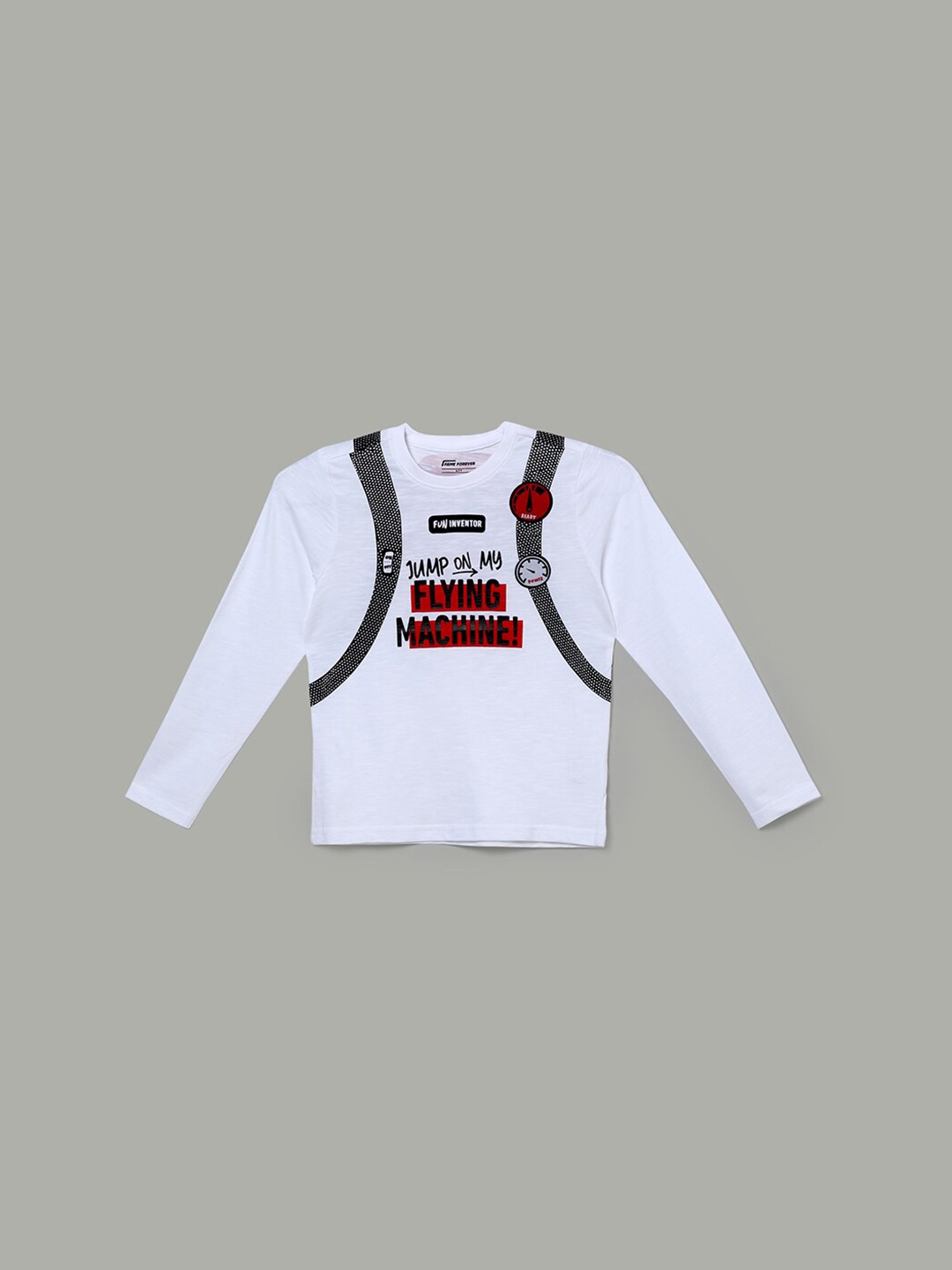 

Fame Forever by Lifestyle Boys Typography Printed Pure Cotton T-shirt, White