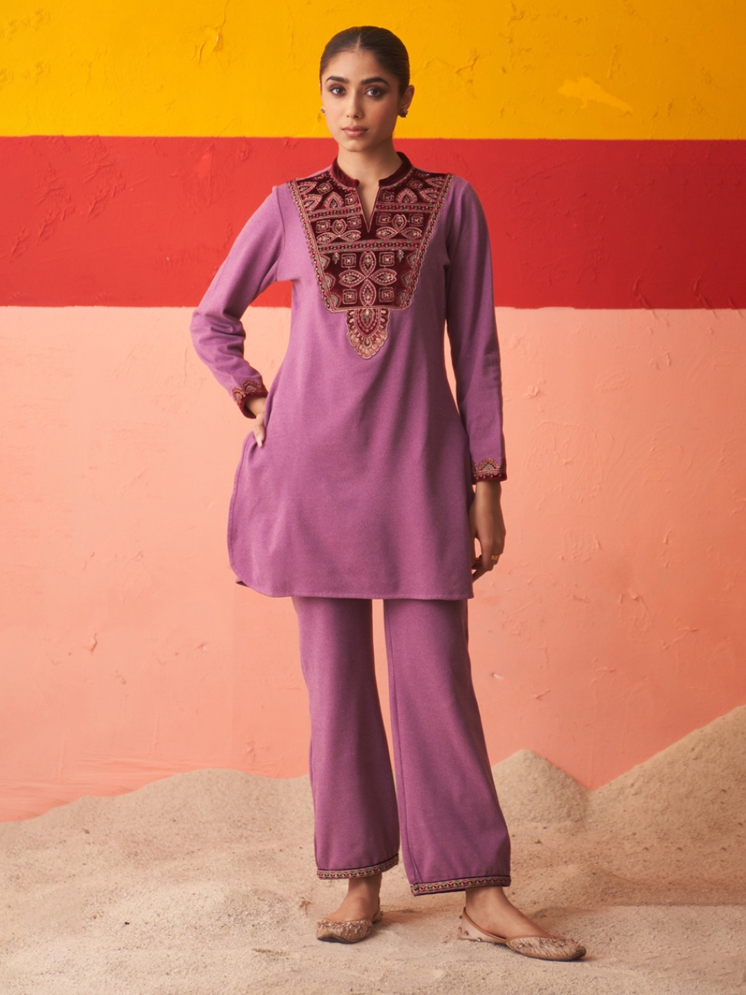 

Lakshita Ethnic Motifs Yoke Design Kurta With Trouser, Pink