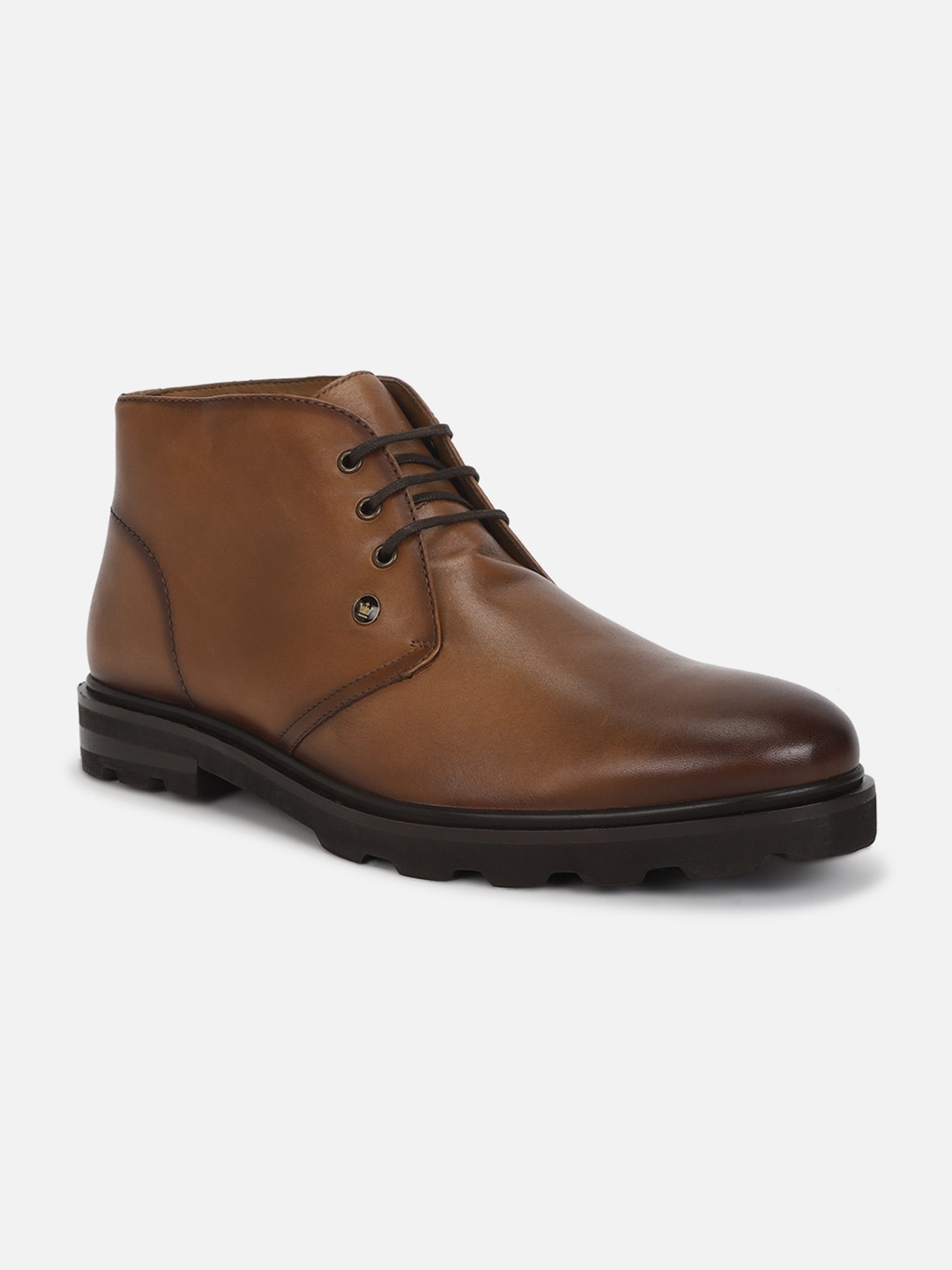 

Louis Philippe Men Mid Top Leather Formal Derbys, Brown