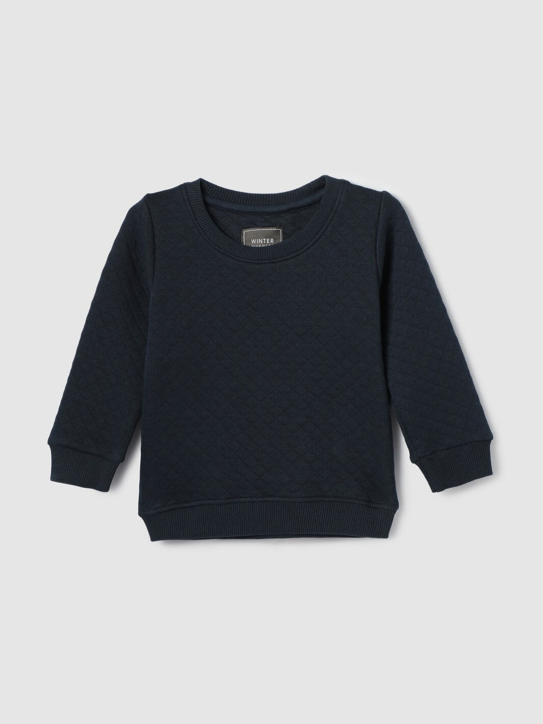 

max Boys Self Design Pullover, Navy blue