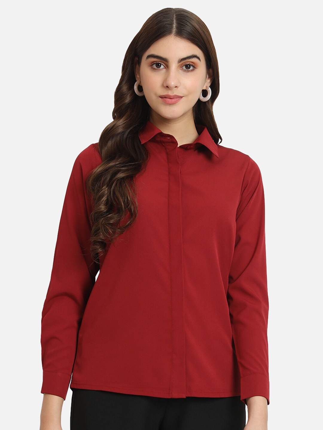 

ALL WAYS YOU Standard Regular Fit Formal Shirt, Red