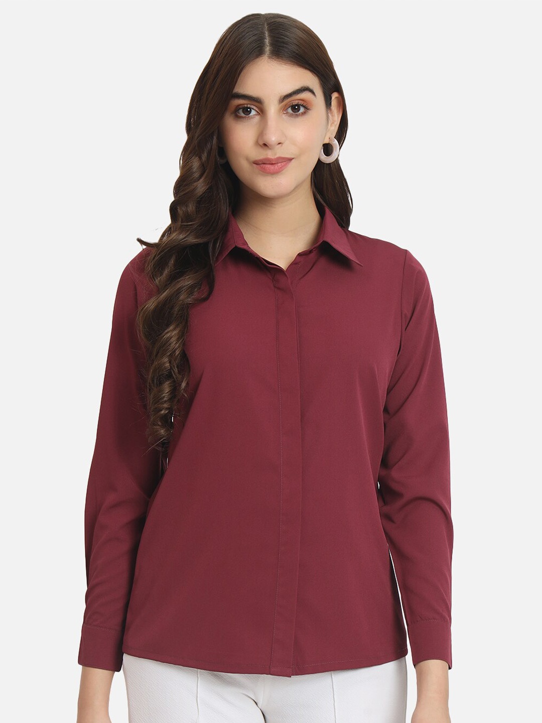 

BAESD Standard Opaque Formal Shirt, Maroon