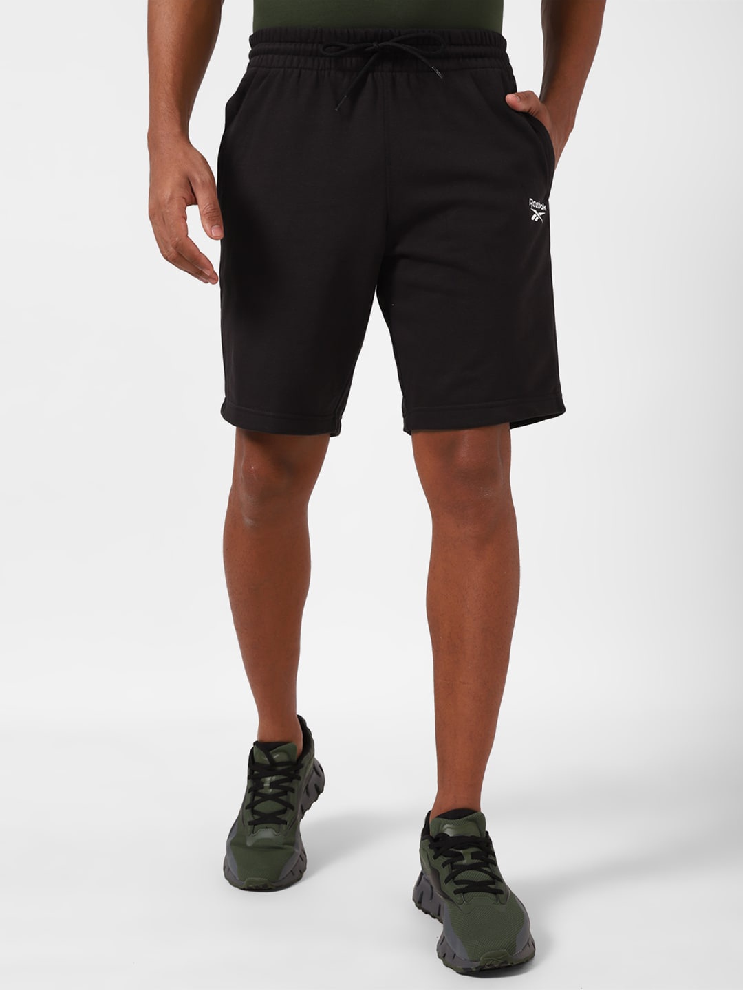 

Reebok Men Ri Ft Left Leg Sports Shorts, Black