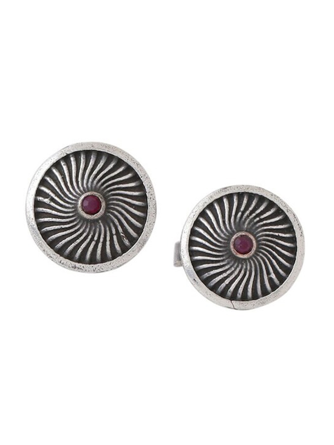 

Infuzze Set Of 2 Oxidized Silver Plated Stone-Studded Adjustable Toe Rings