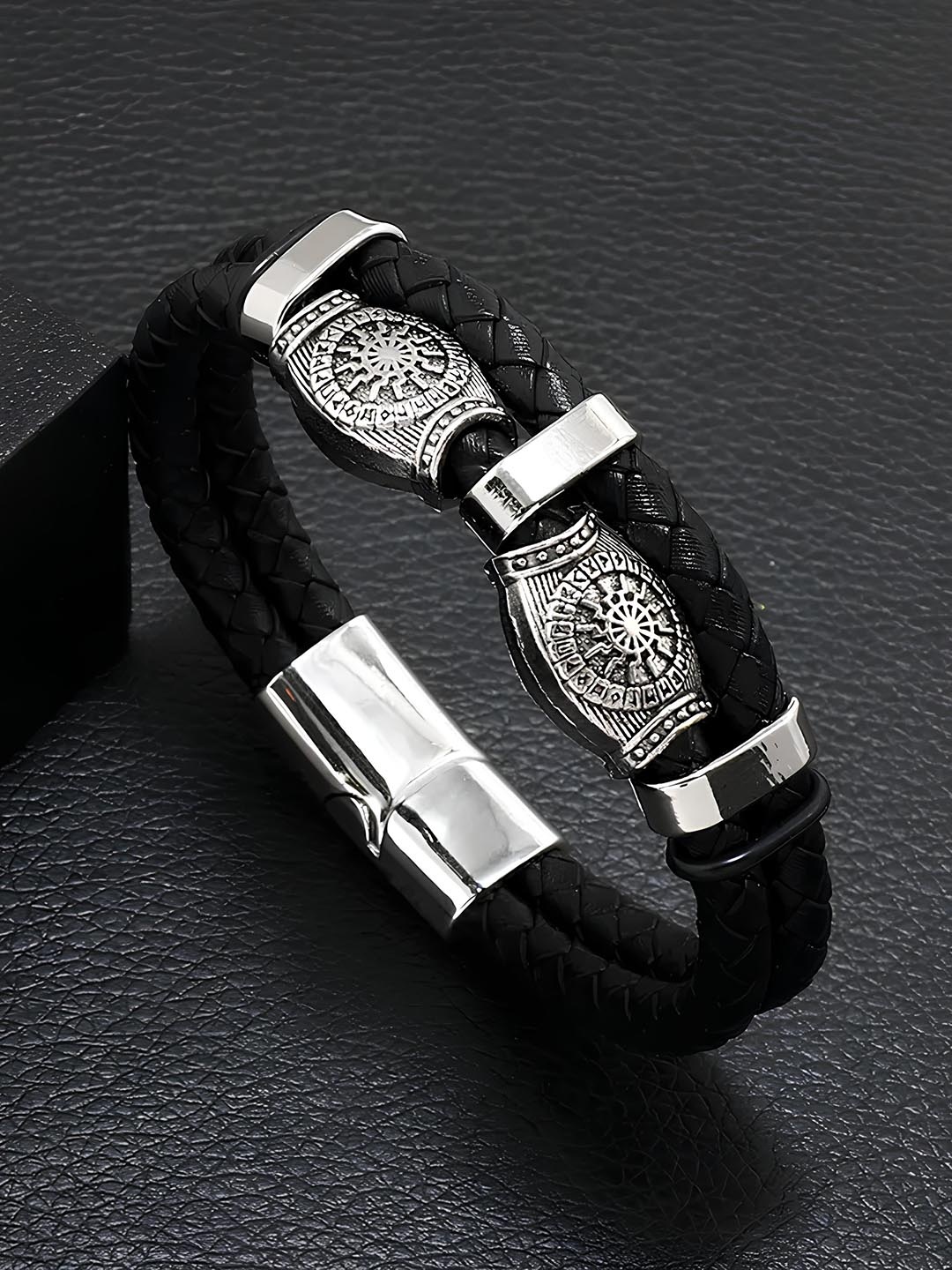 

KARISHMA KREATIONS Leather Wraparound Bracelet, Black