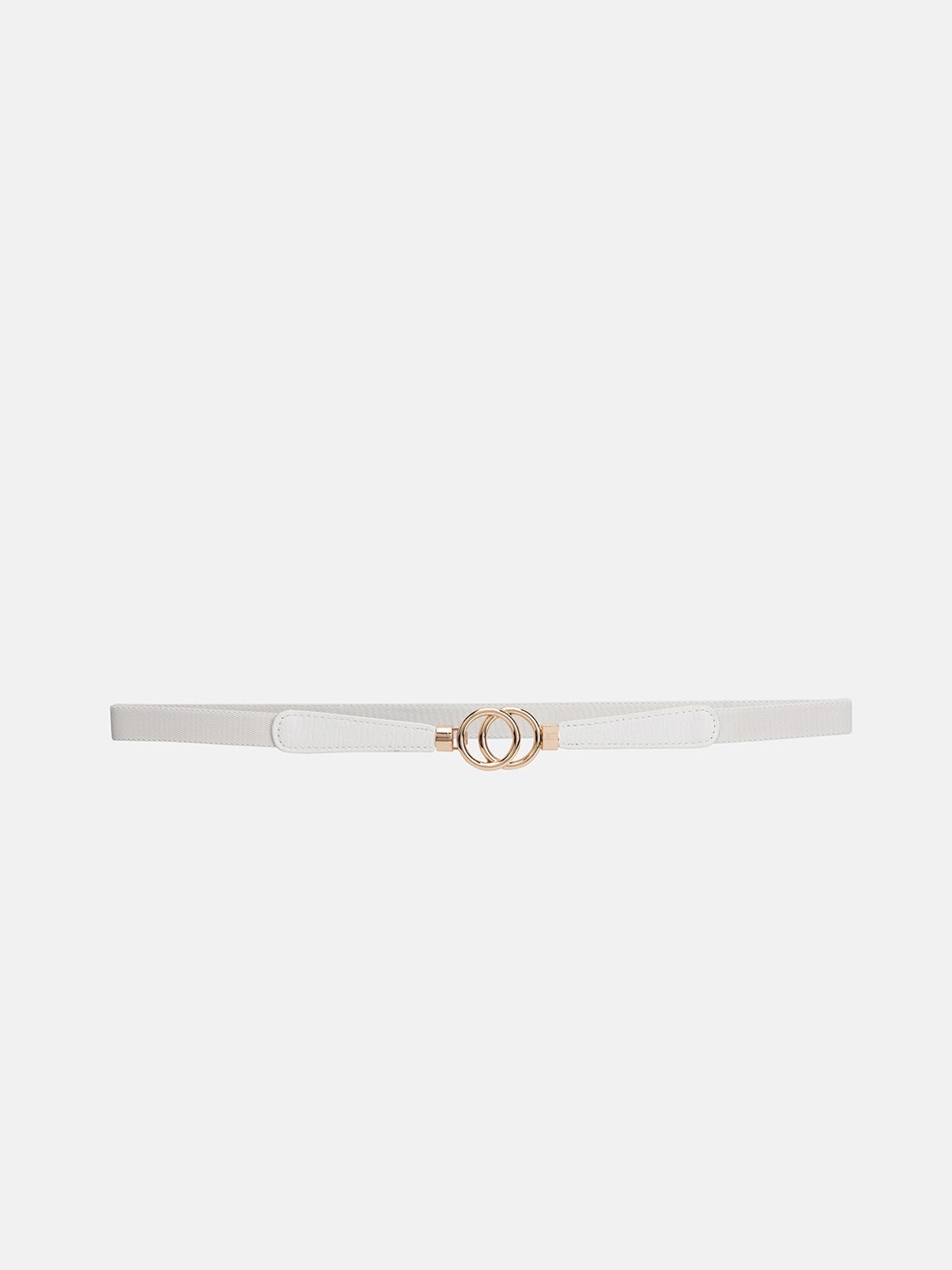 

Kazo Women PU Textured Adjustable Slim Belt, Off white