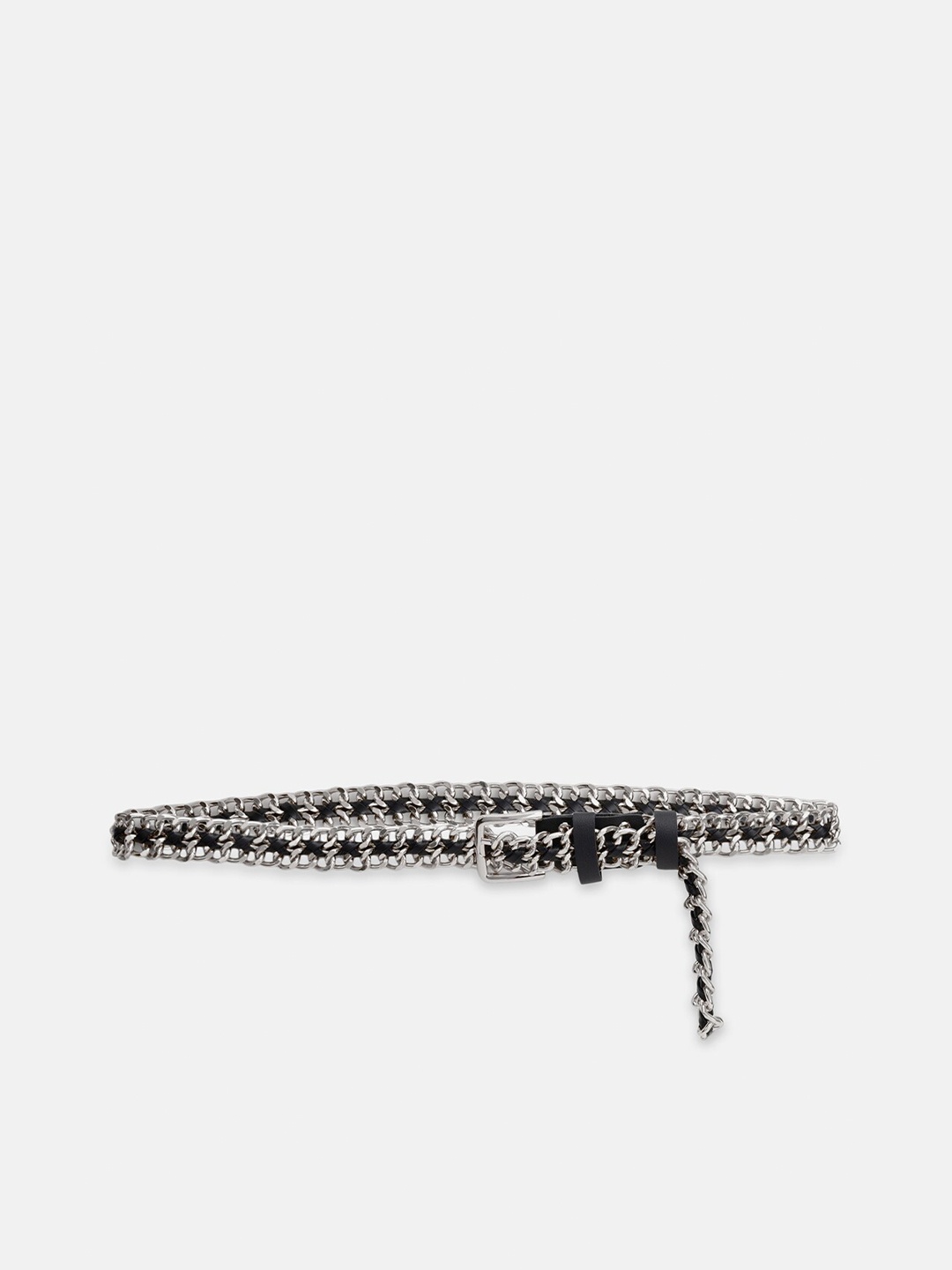

Kazo Women Chain PU Belt, Silver