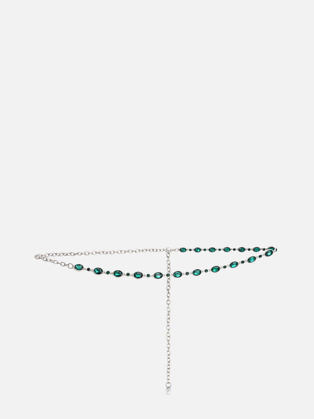 

Kazo Women Textured Slim Chain Belt, Silver