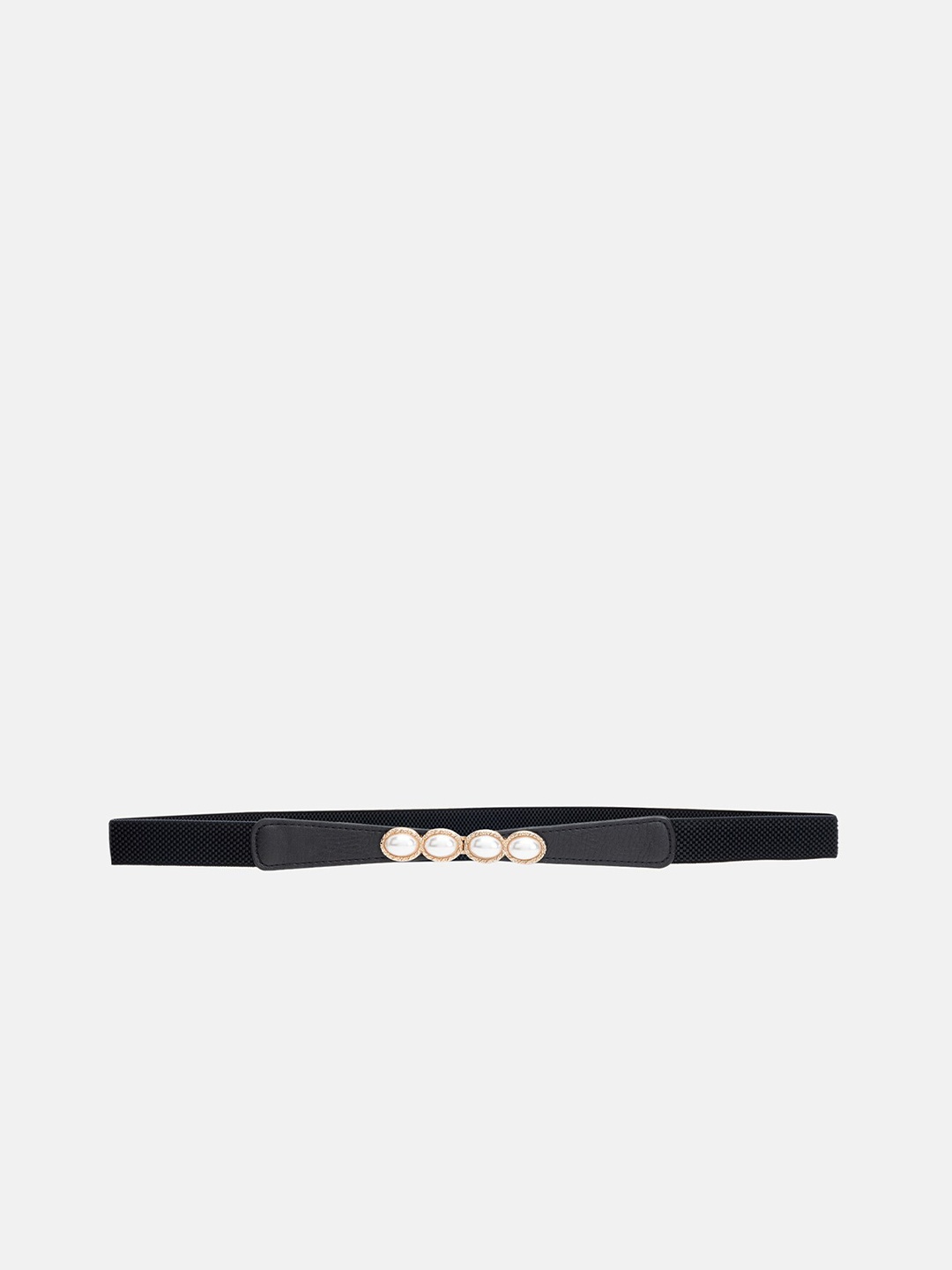 

Kazo Women PU Embellished Slim Belt, Black