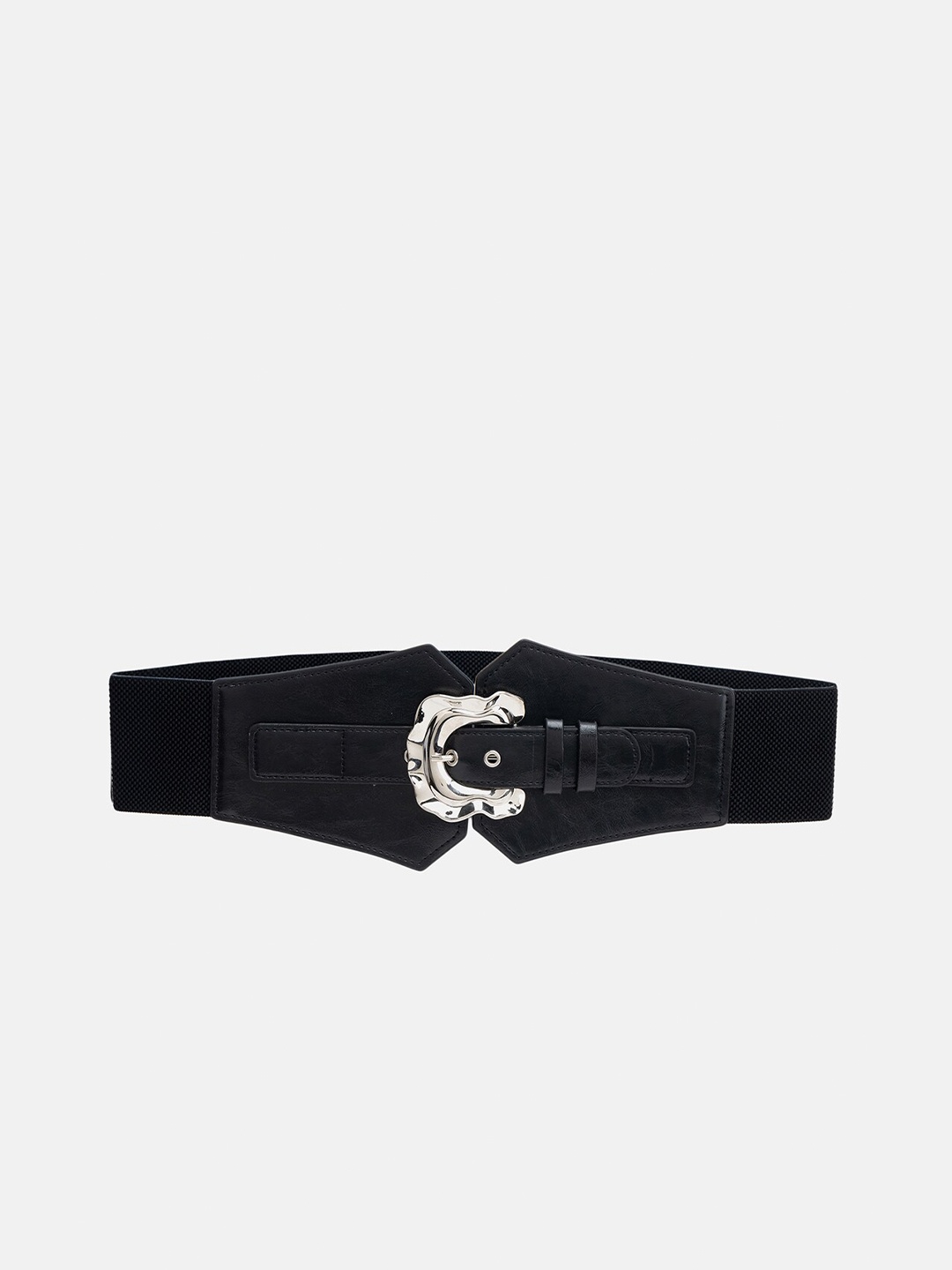 Kazo Women Textured Belt, Black