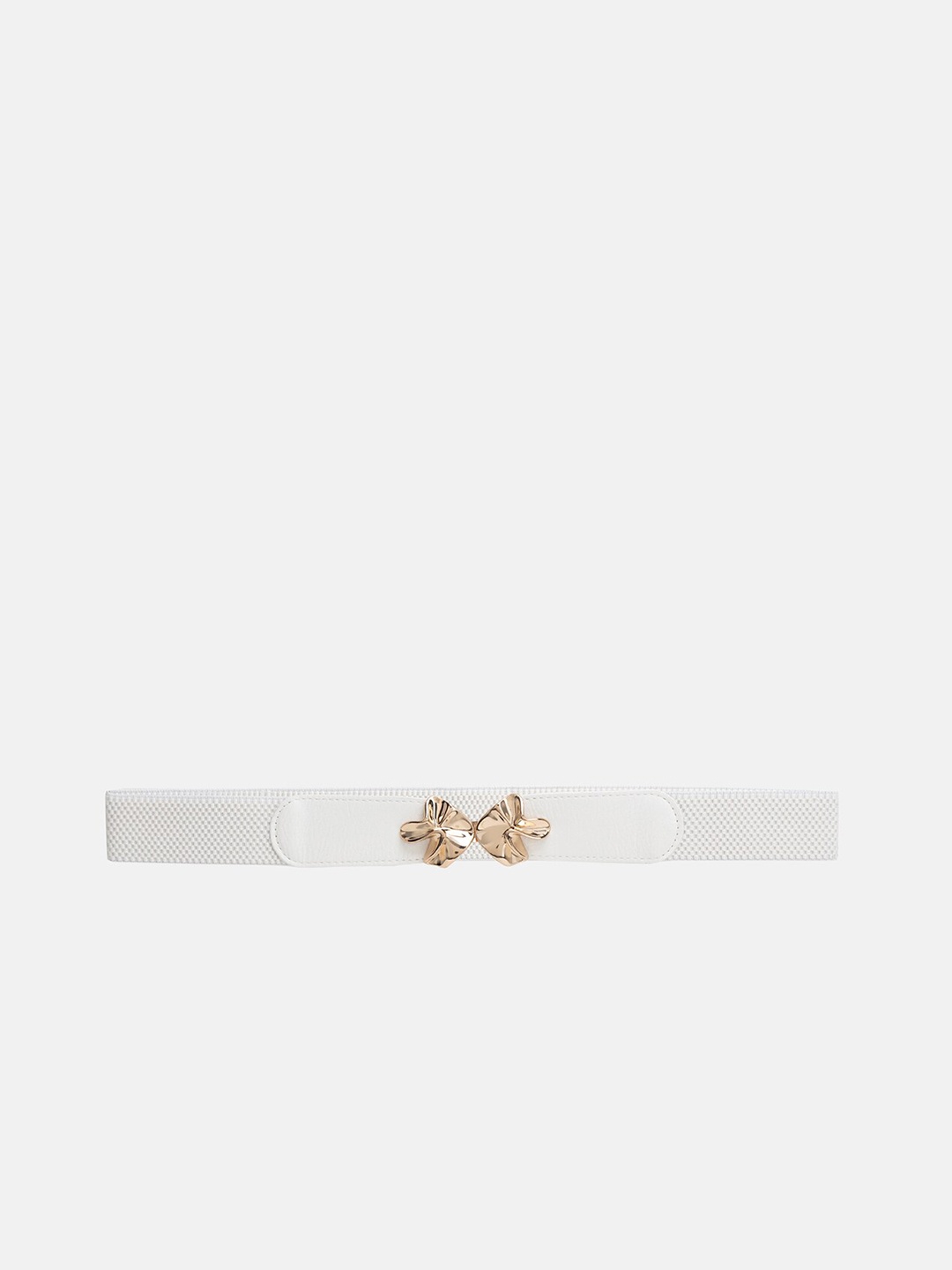 

Kazo Women Interlock Slim Stretchable Belt, White