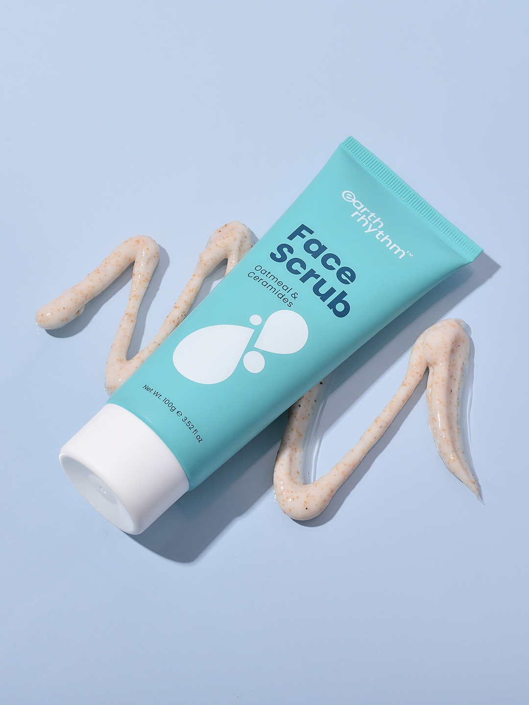 

Earth Rhythm Face Scrub With Oatmeal & Ceramides - 100g, Blue