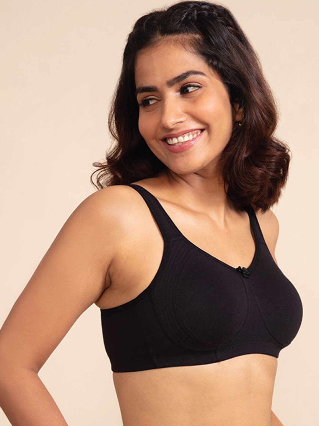 

Nykd By Nykaa Encircled with love Cotton Shape & Support Non Padded Non Wired NYB169, Black