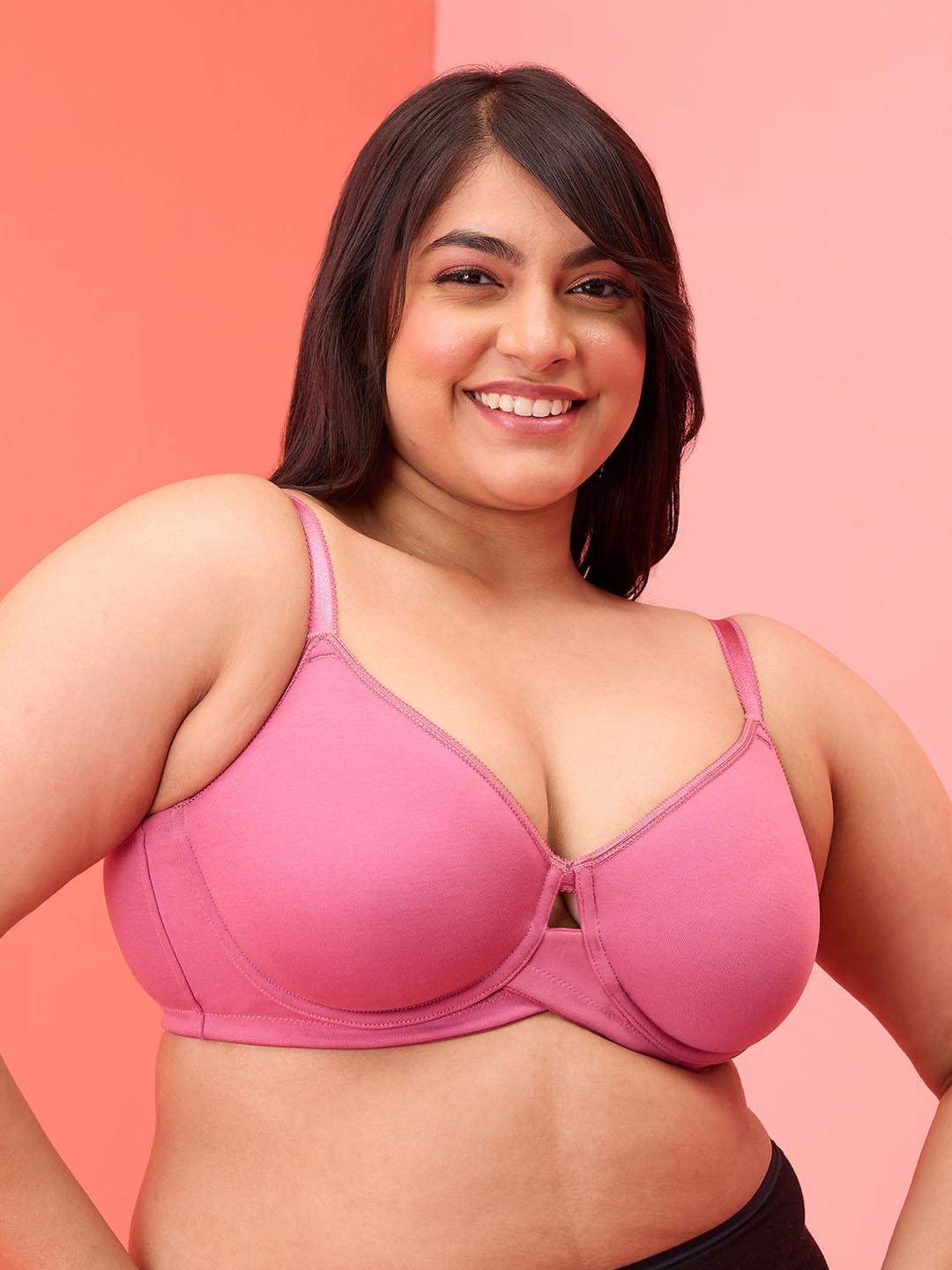 

Nykd Women Support T-shirt Bra -Rose (NYB263), Pink
