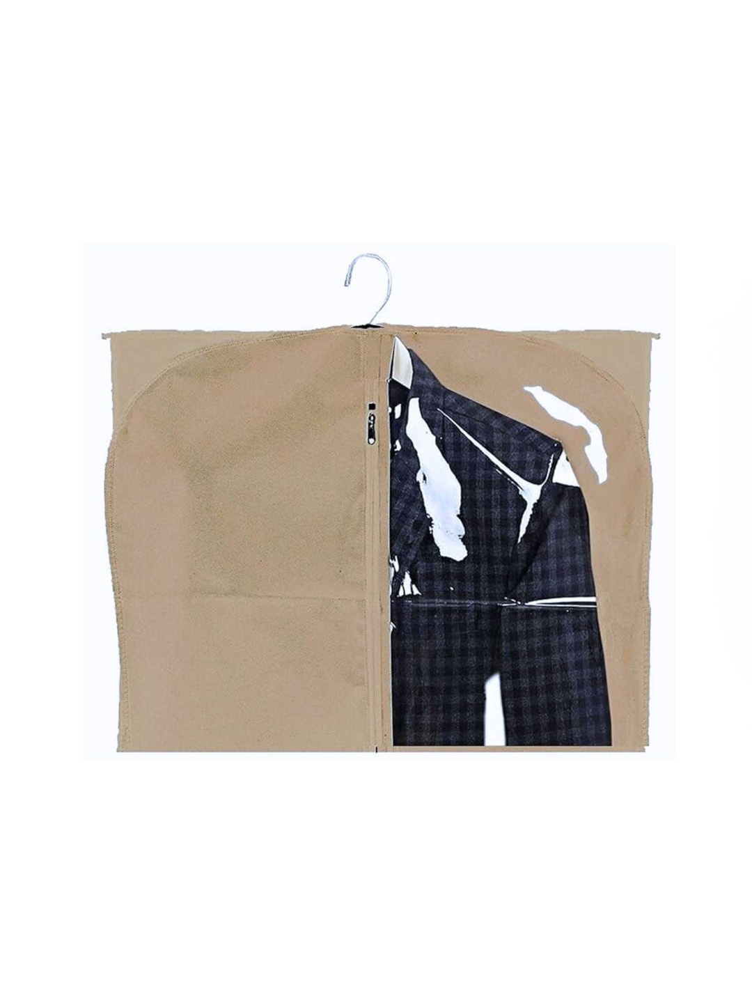 

Home Decor Expert Camel Brown 3 pieces Fabric Cloth Cover Suit Organiser
