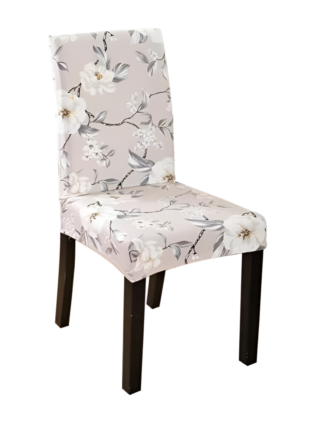 

TONY STARK Beige & White Floral Printed Comfortable Chair Cover