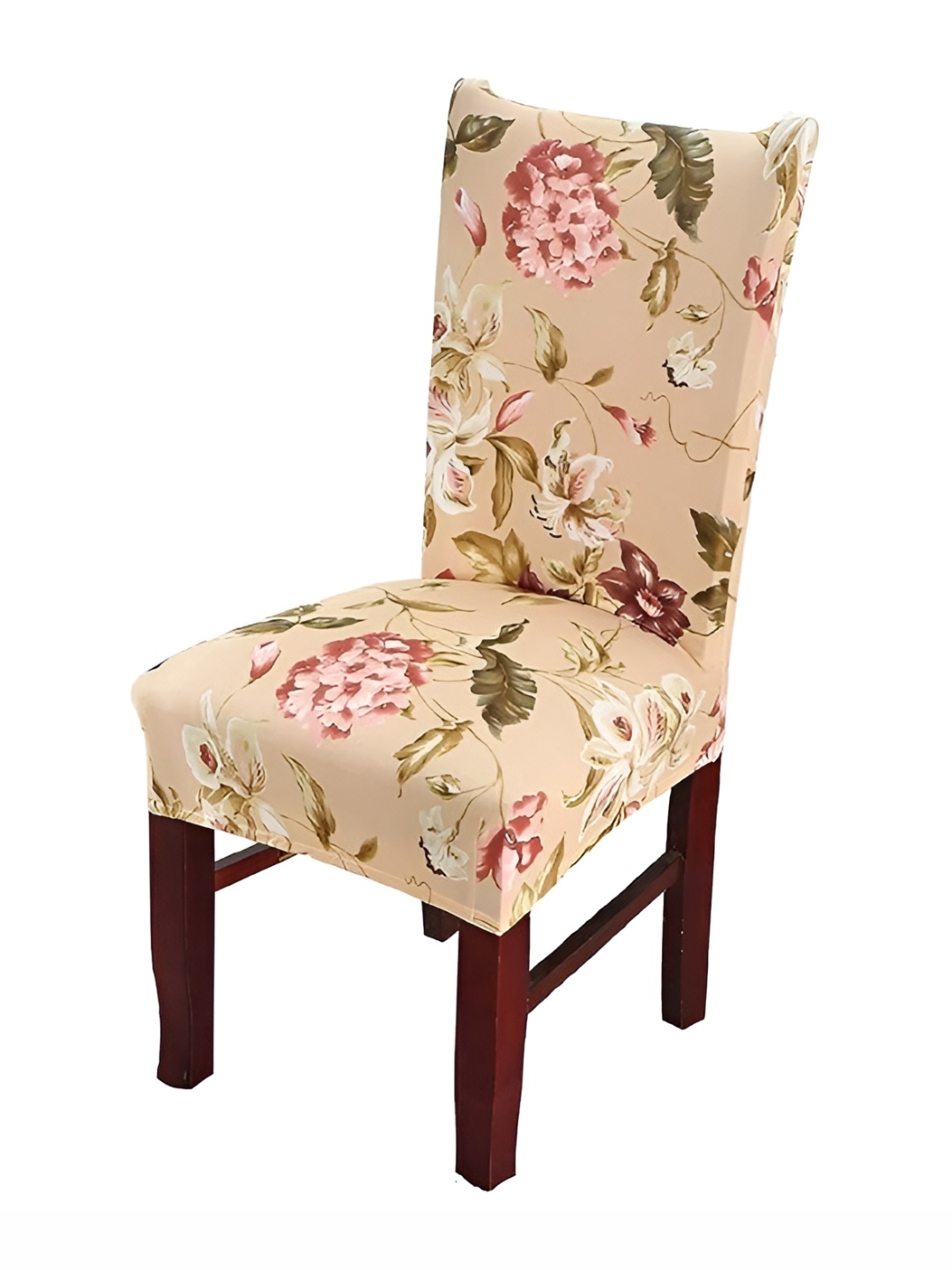 

TONY STARK Beige & Olive Floral Printed Comfortable Chair Cover