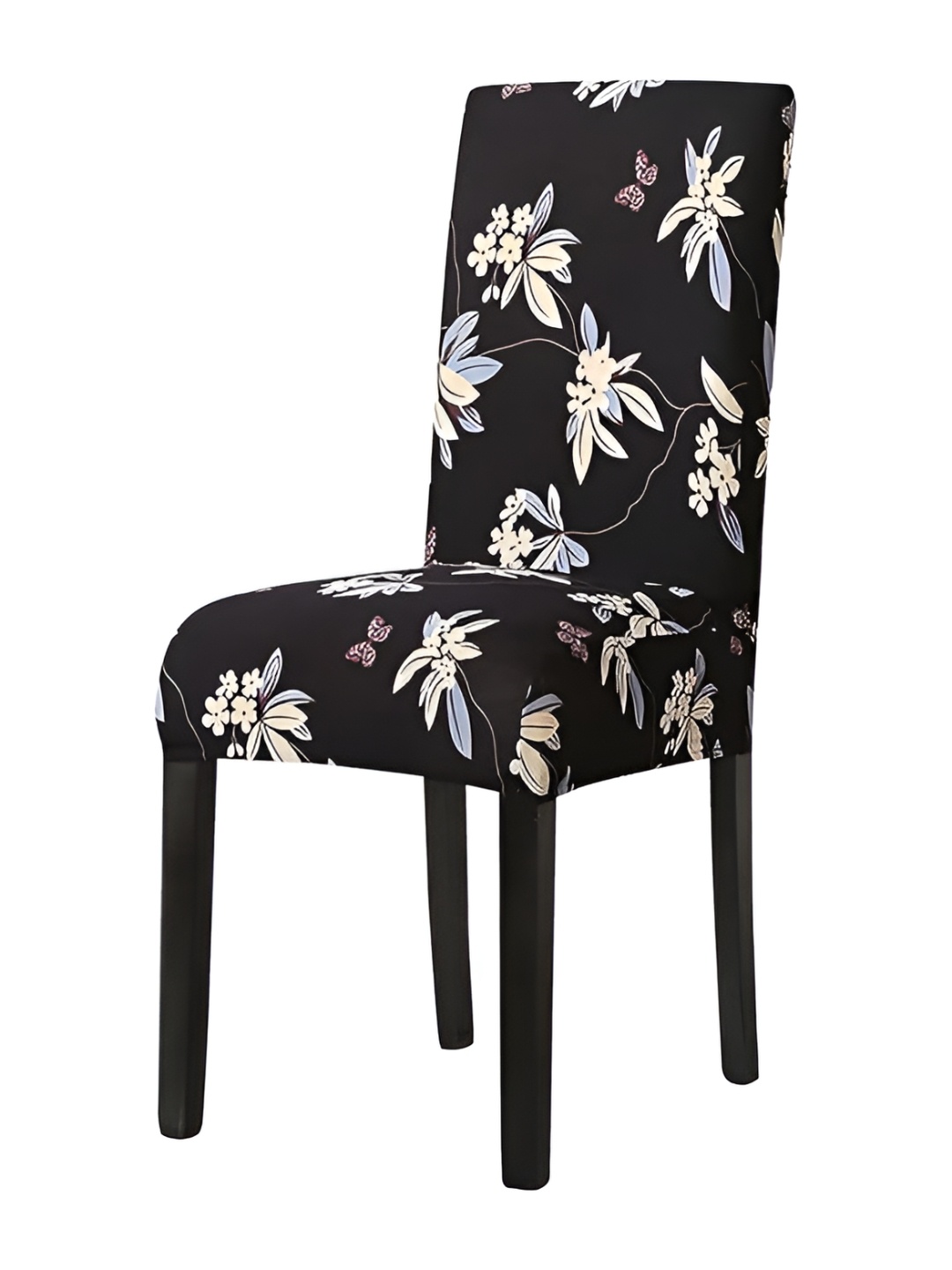 

TONY STARK Black & White Floral Printed Comfortable Chair Cover
