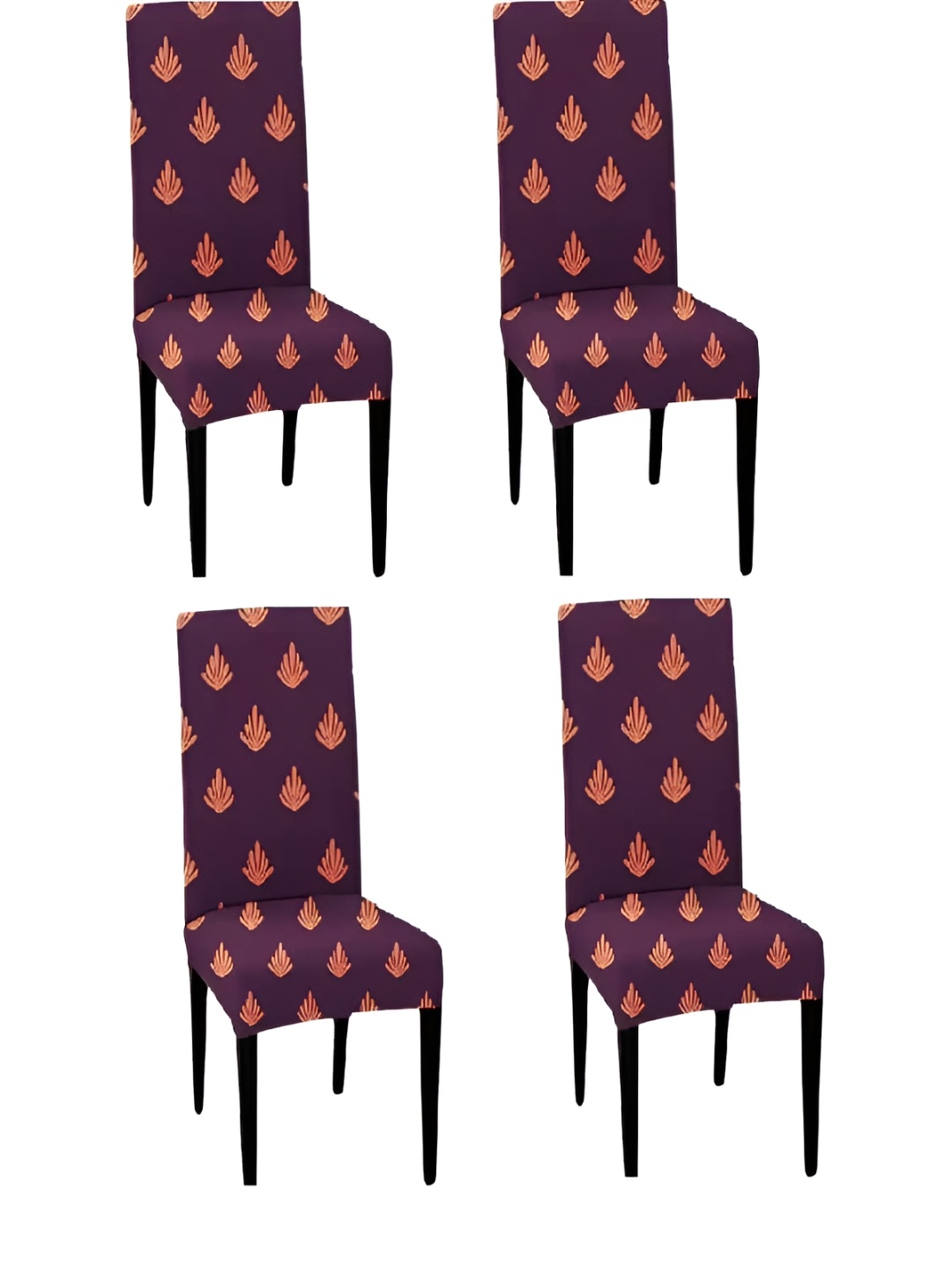 

TONY STARK Maroon 4 Pieces Printed Comfortable Chair Covers