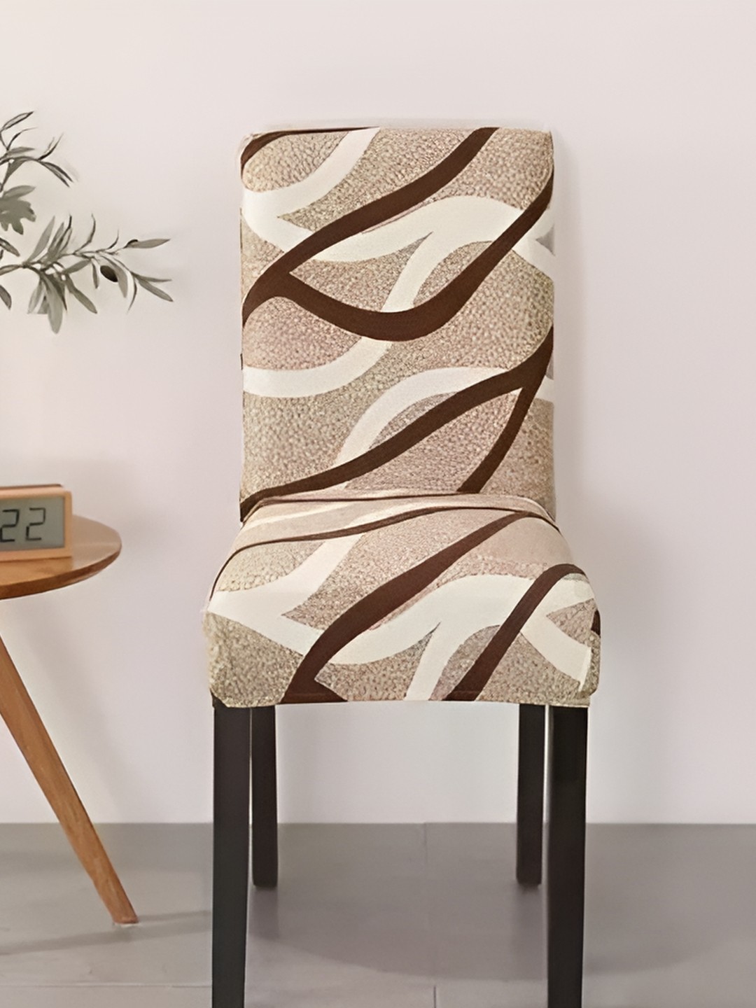 

Tony Stark Beige & White Printed Comfortable Chair Cover