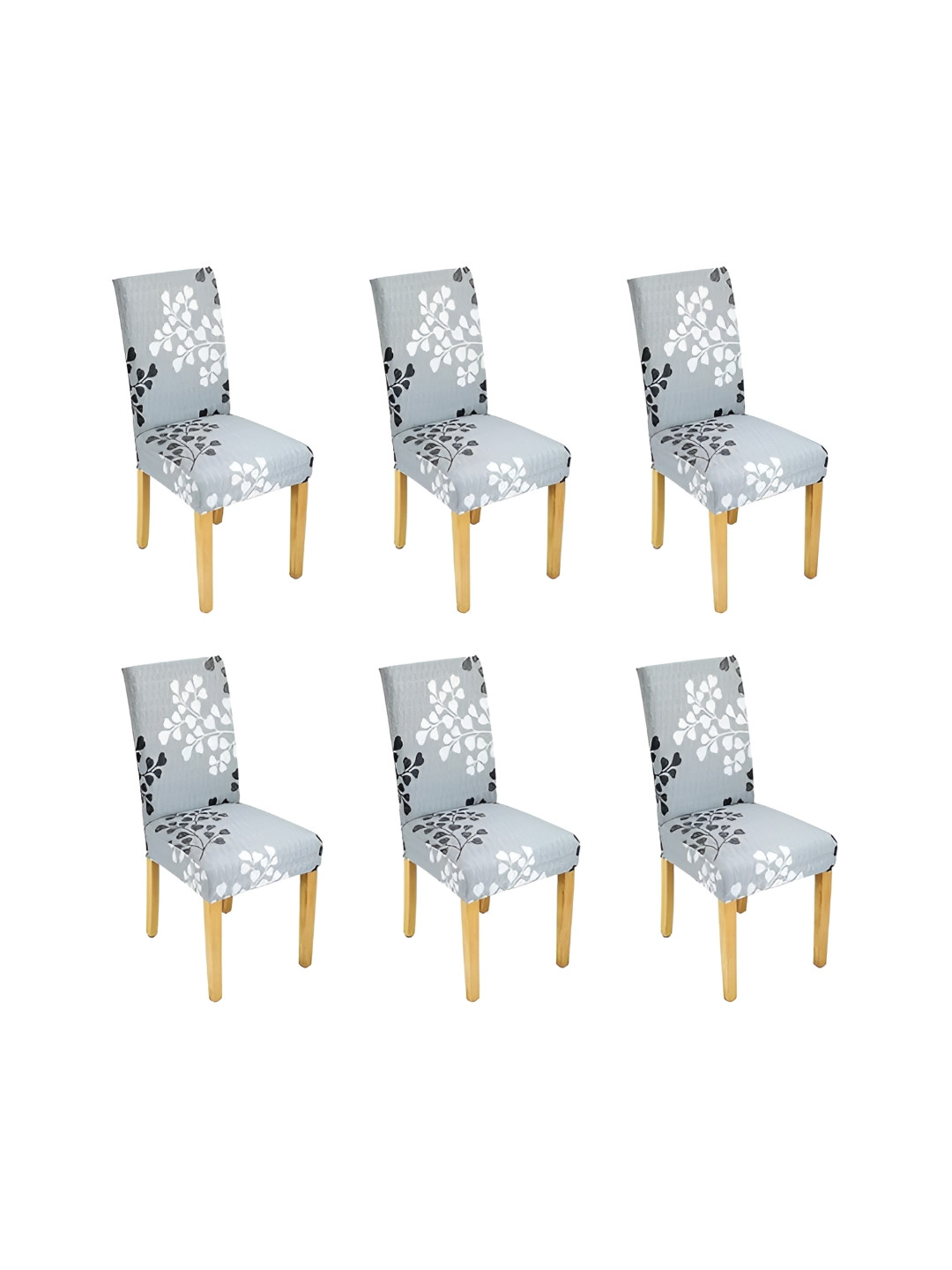 

Tony Stark Grey & White 6 Pieces Printed Comfortable Chair Cover