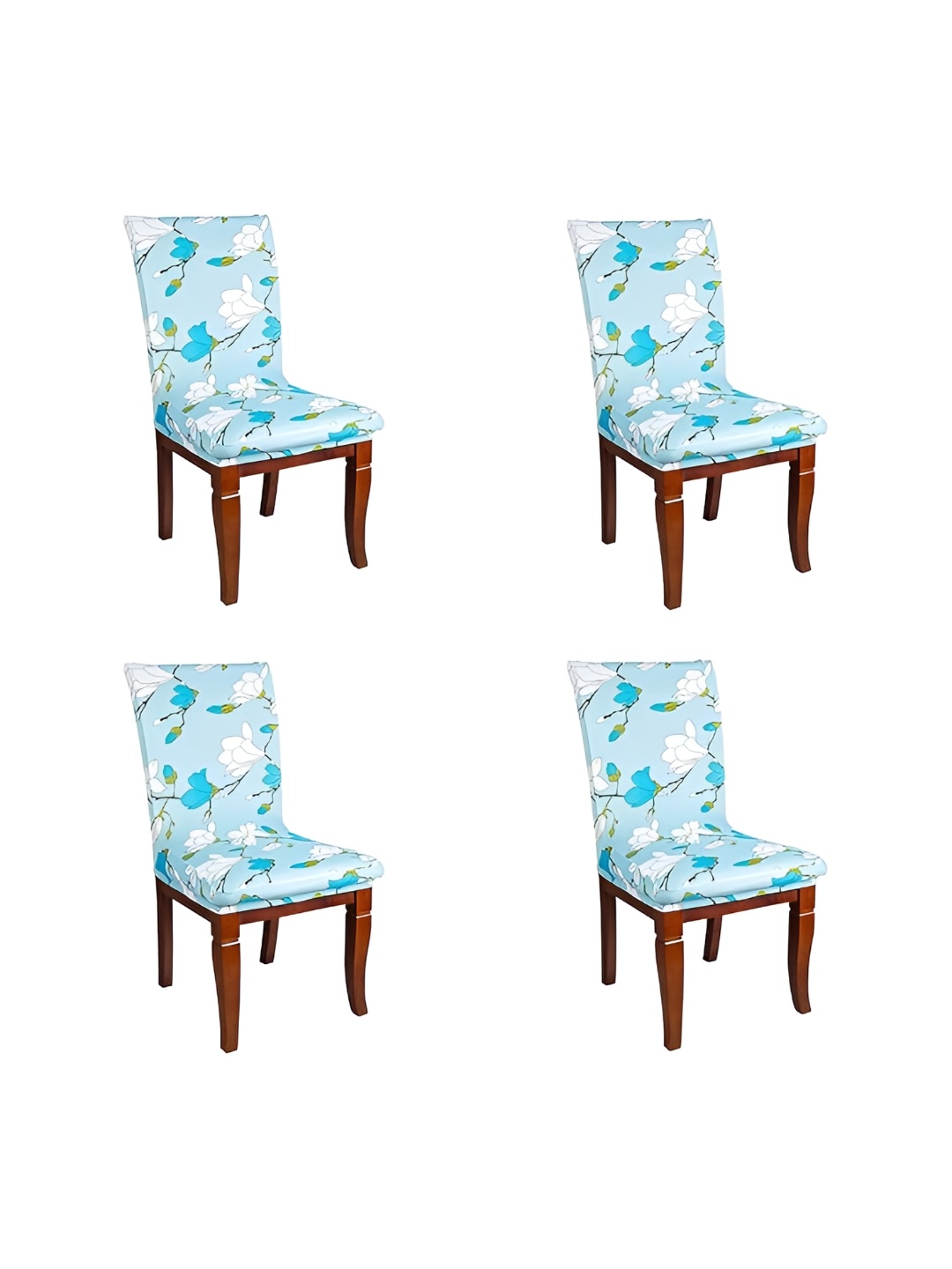 

Tony Stark Blue & White 4 Pieces Printed Comfortable Chair Cover