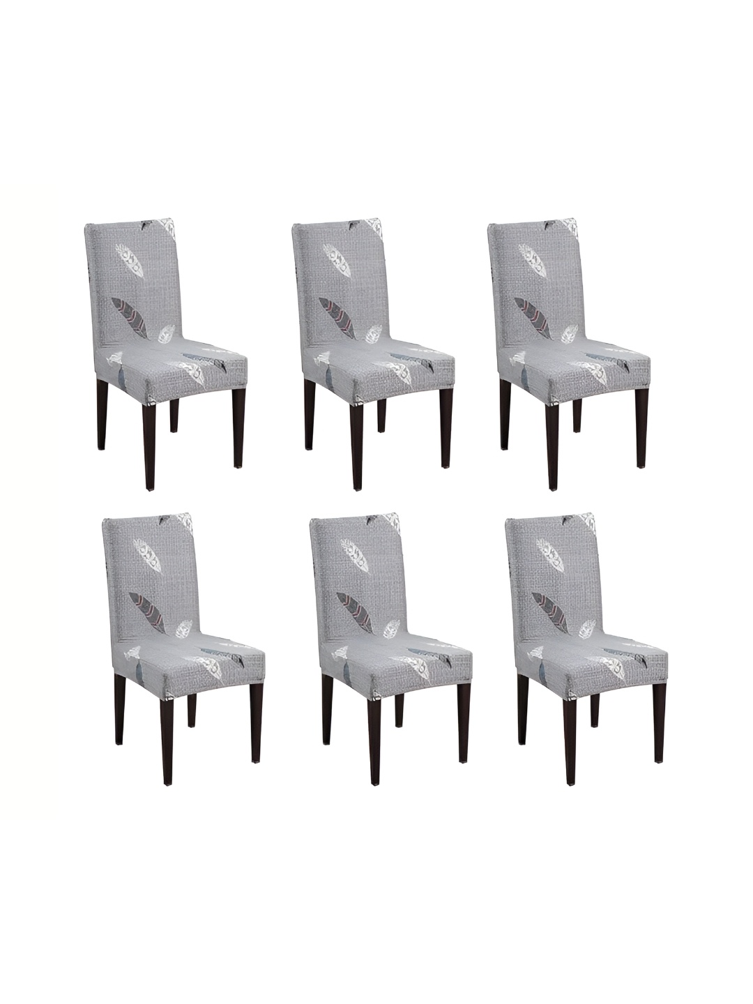 

Tony Stark Grey & White 6 Pieces Printed Comfortable Chair Cover