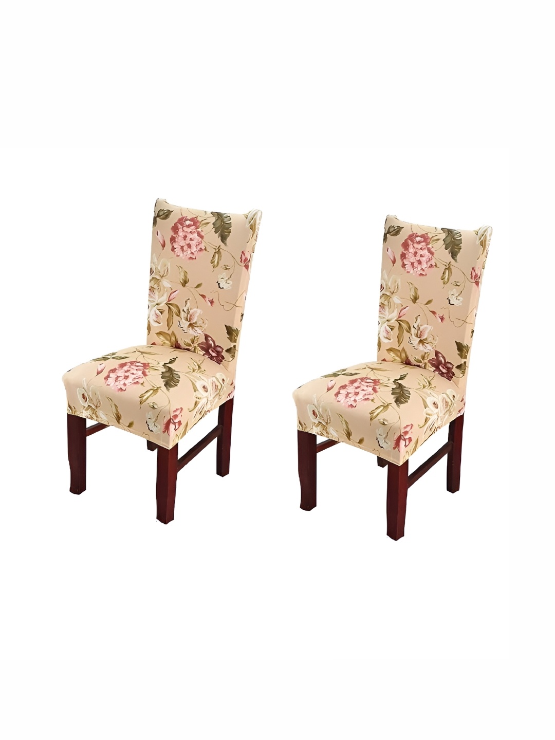 

Tony Stark Beige & Pink 2 Pieces Floral Printed Chair Cover