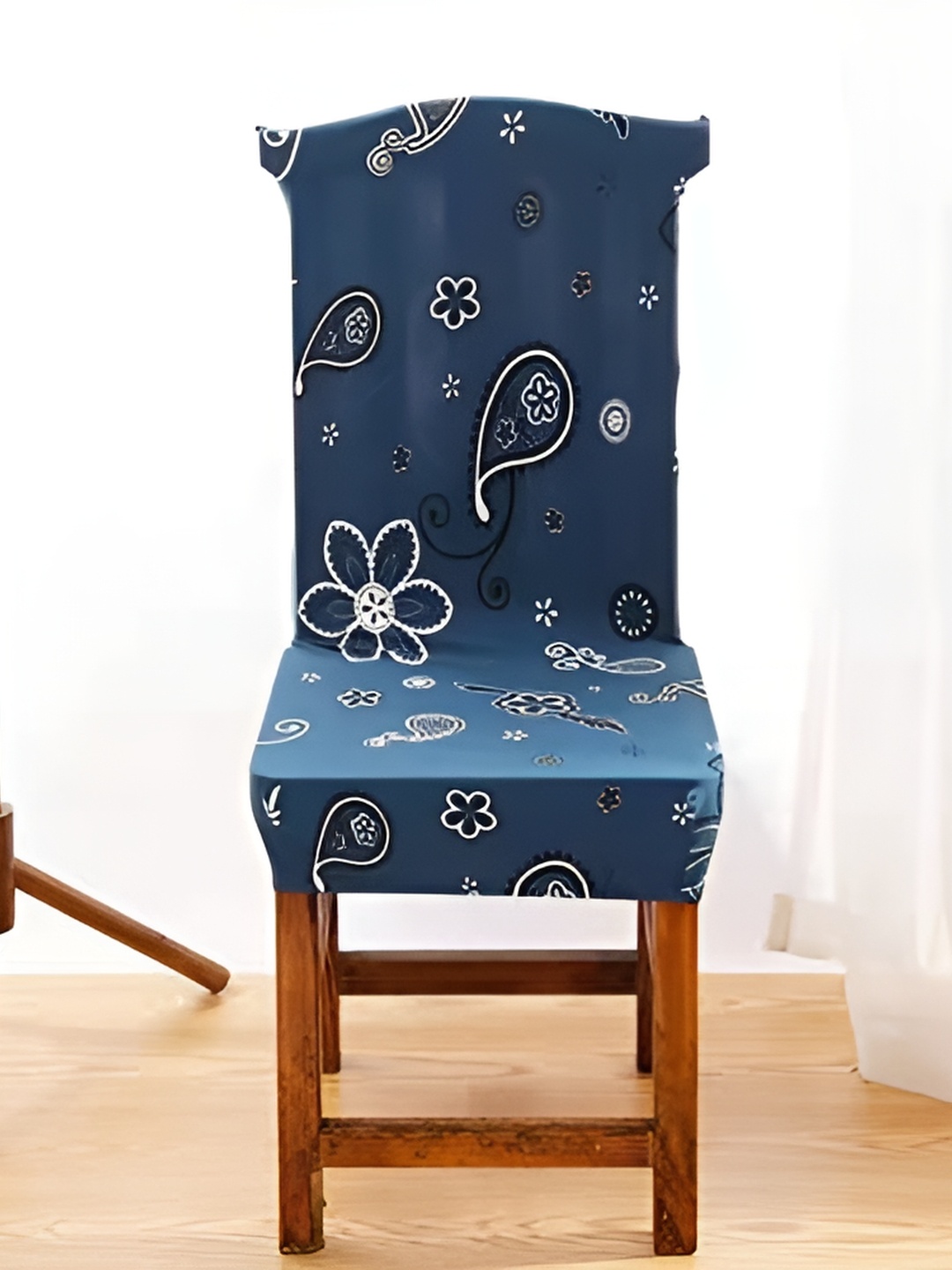 

TONY STARK Blue & White 4 Pieces Printed Chair Cover