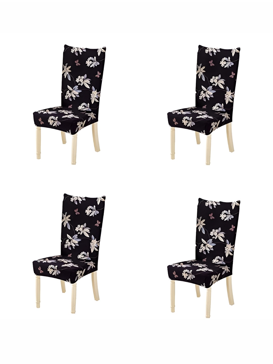 

TONY STARK Black & White 4 Pieces Printed Chair Covers