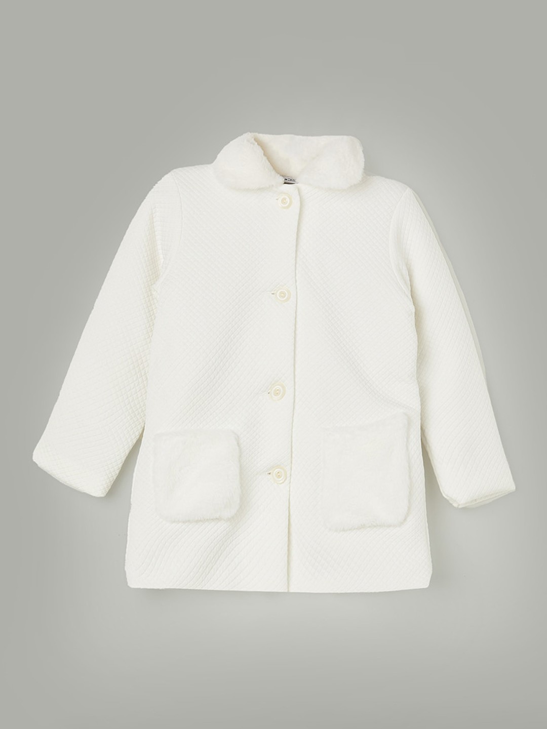

Fame Forever by Lifestyle Girls Spread Collar Tailored Jacket, White