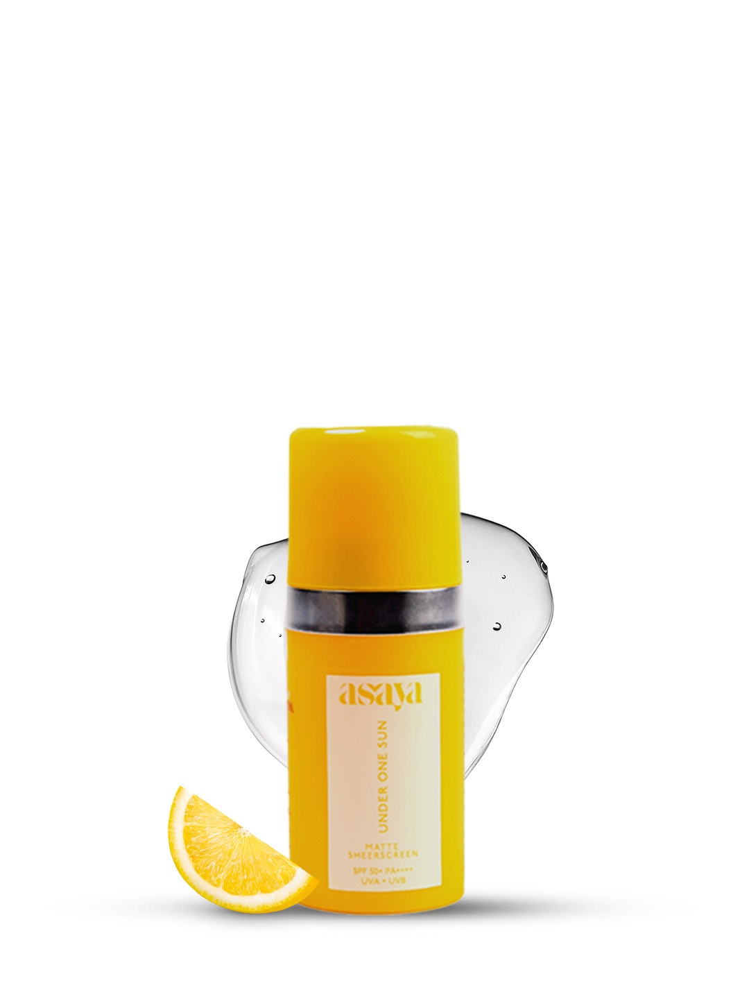 

Asaya Under One Sun SPF 50 PA++++ Matte Sheerscreen Gel with Ceramides + Vitamin C - 15ml, Yellow