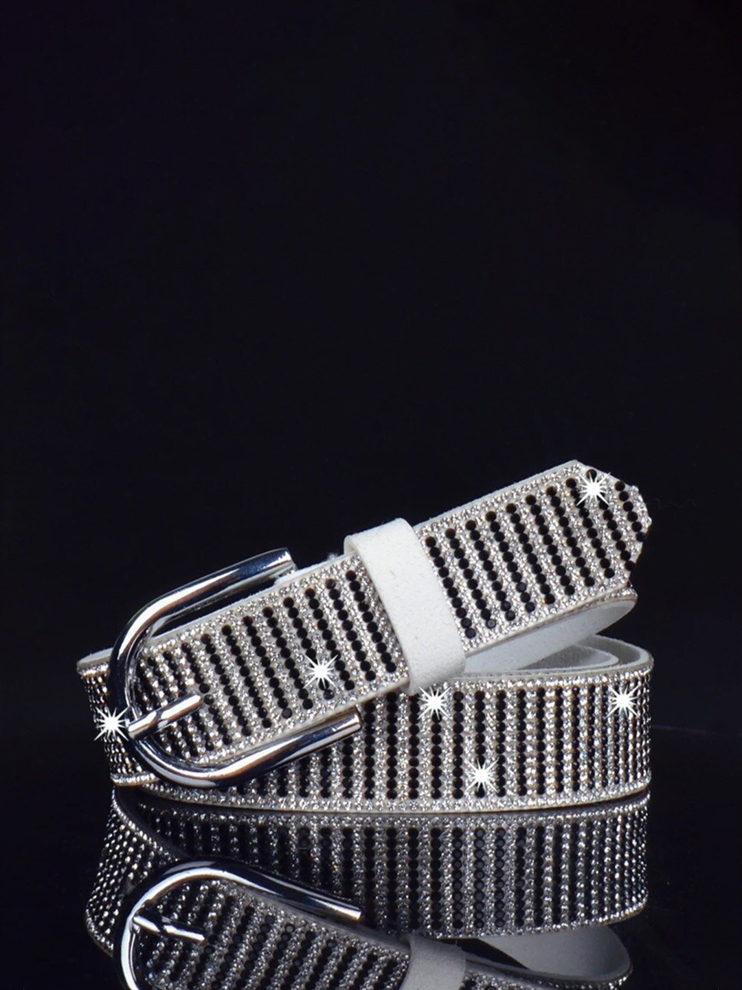 

Zacharias Women Embellished Belt, White