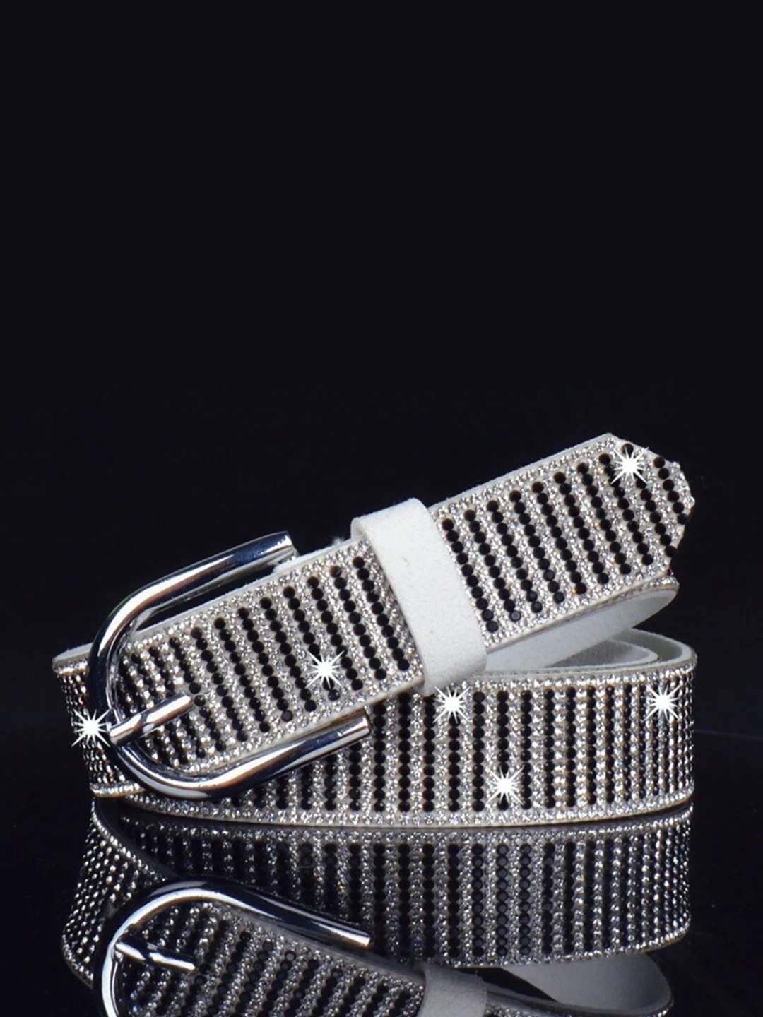 

Zacharias Women Embellished Belt, White