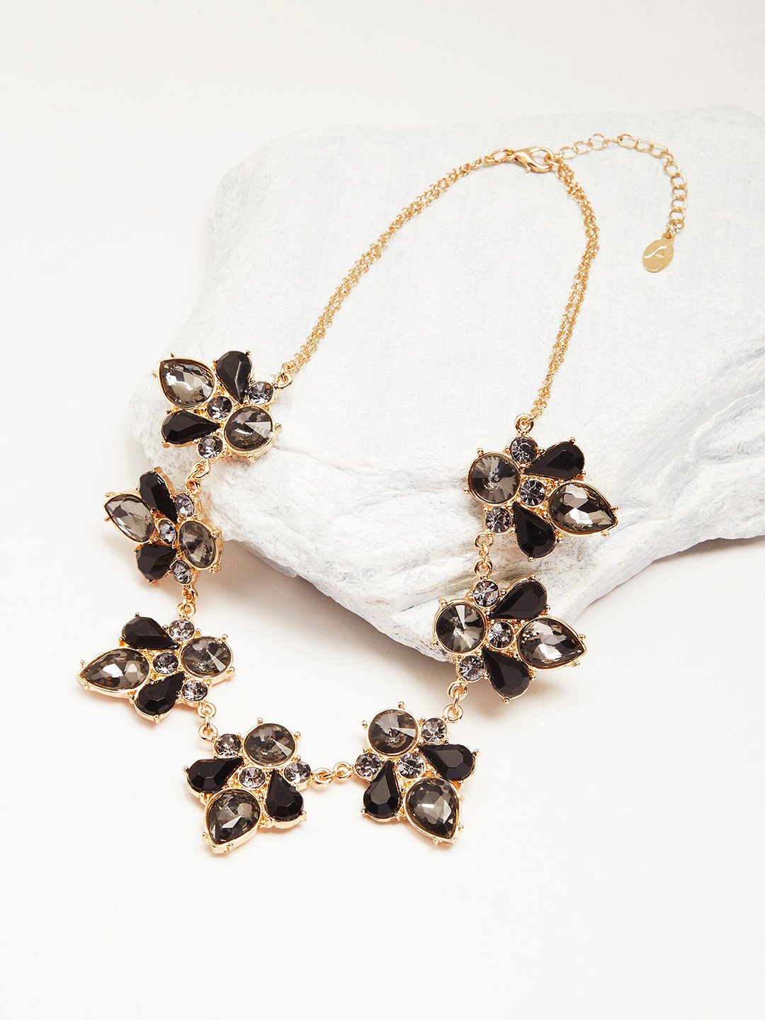 

Accessorize Stone Studded Statement Necklace, Gold