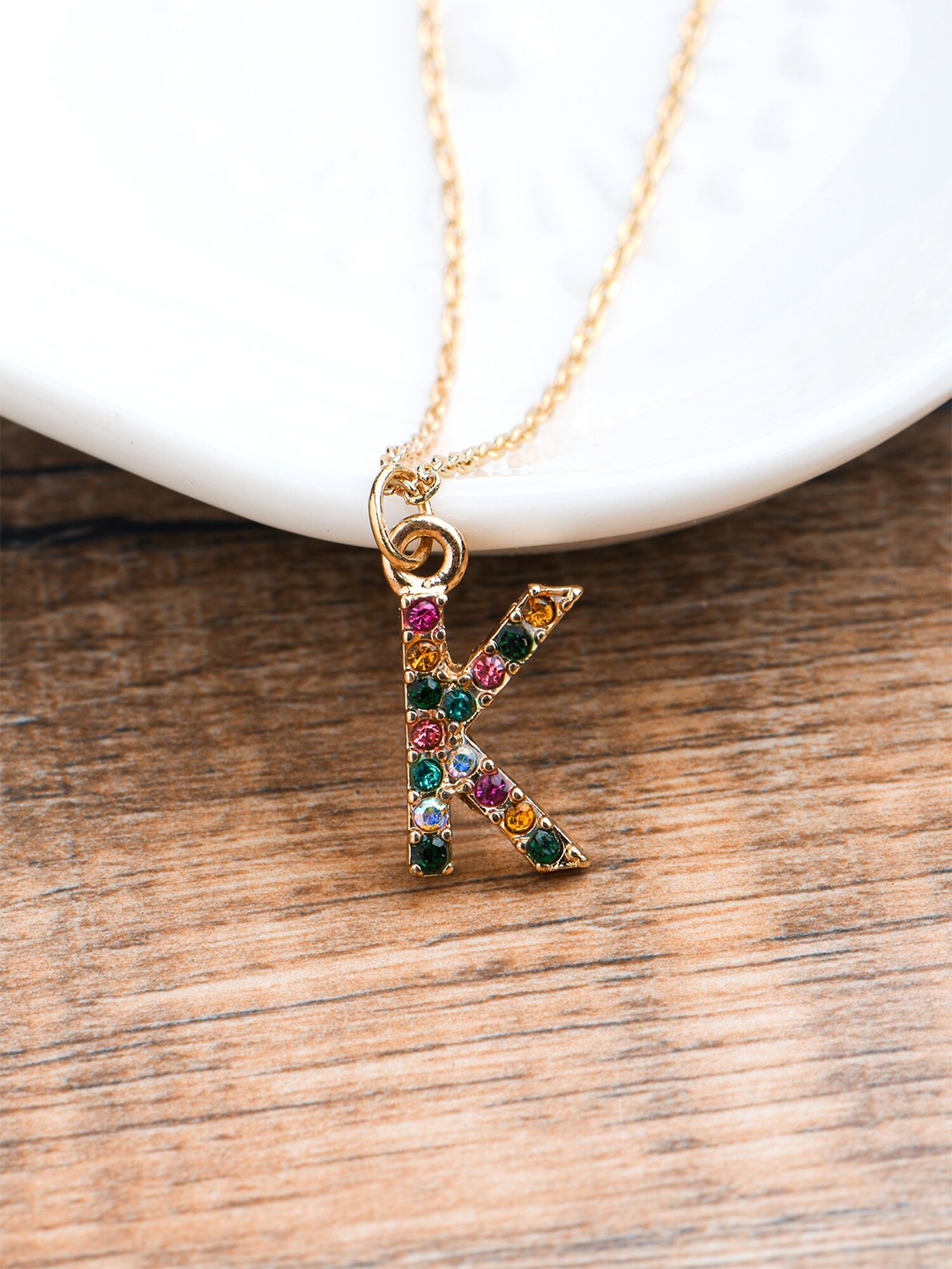 

Accessorize Gold-Plated Crystal Initial Necklace