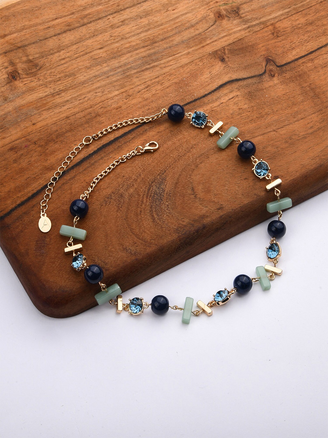 

Accessorize London Women's Mixed Shape Stone Necklace, Gold