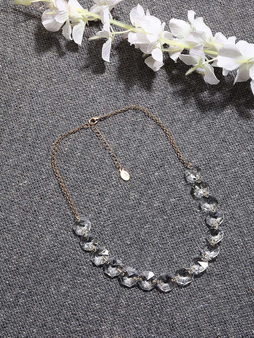 

Accessorize Crystals Studded Necklace, Gold